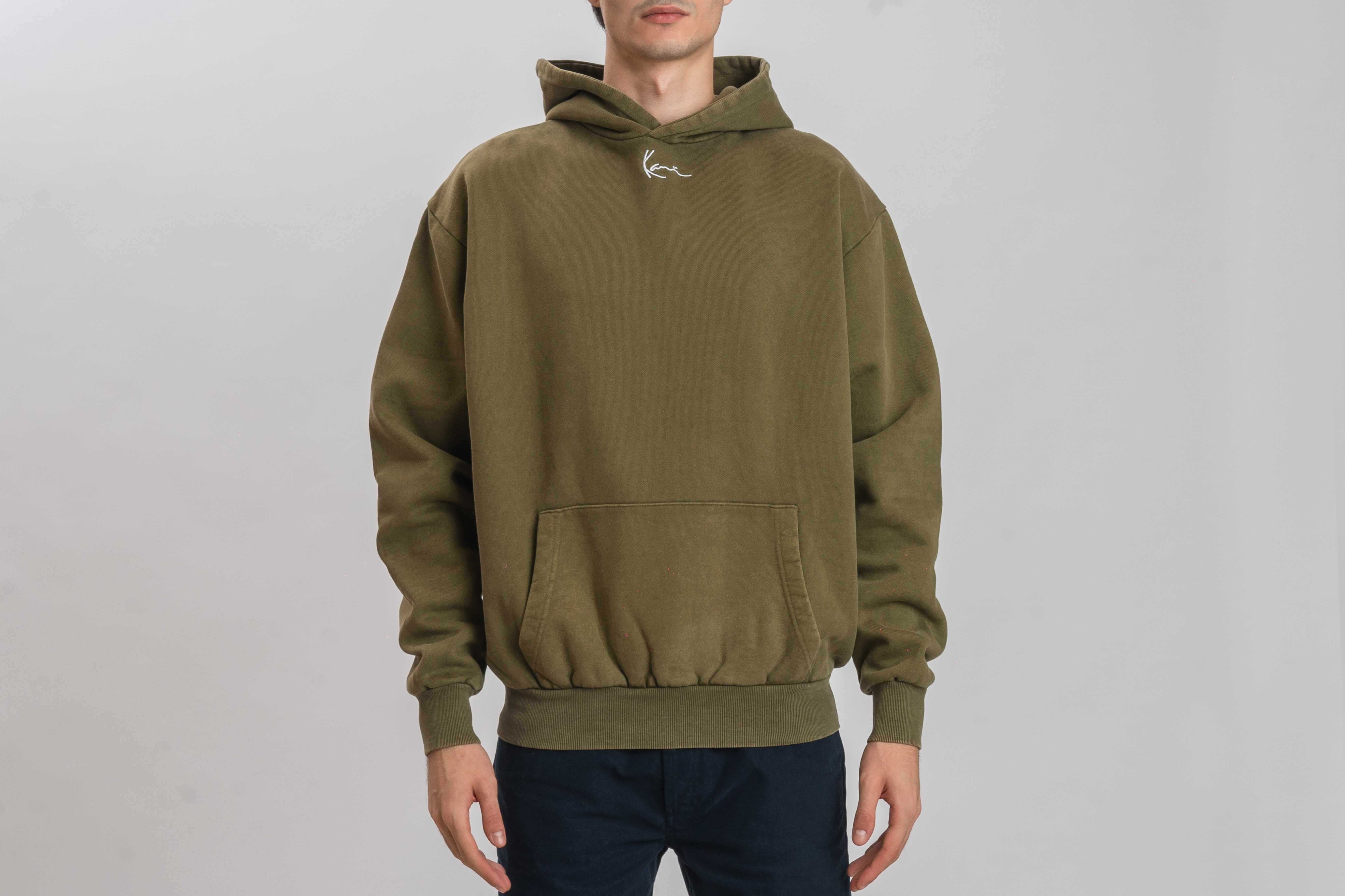 Small Signature Oversize Heavy Sweat Washed Hoodie