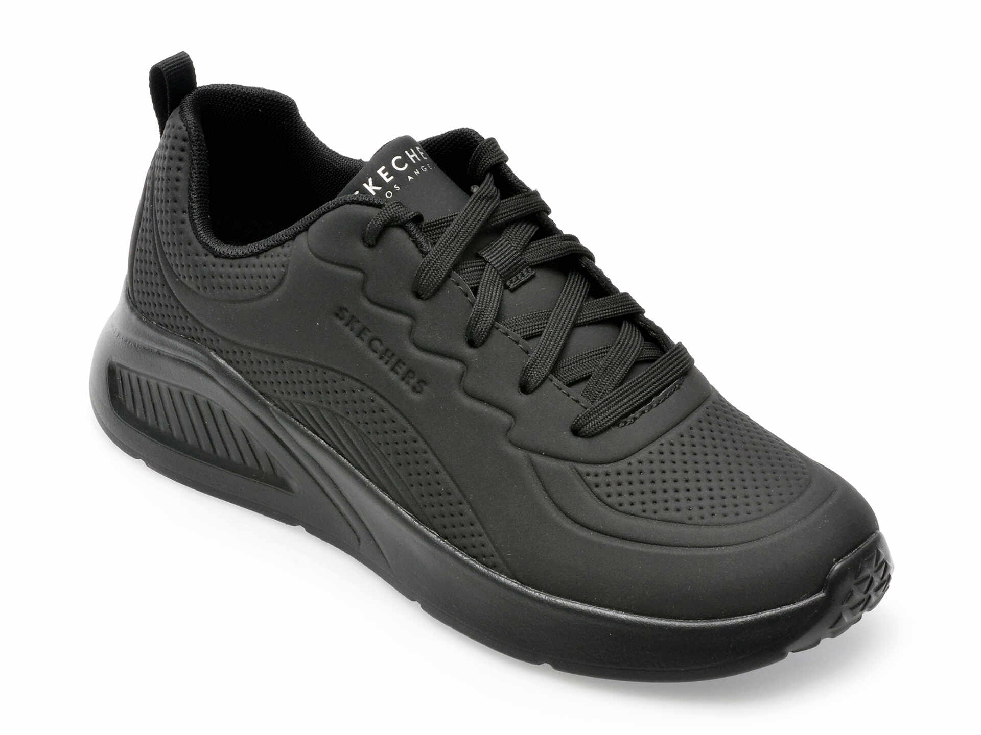 Pantofi SKECHERS negri, UNO LITE, din piele ecologica