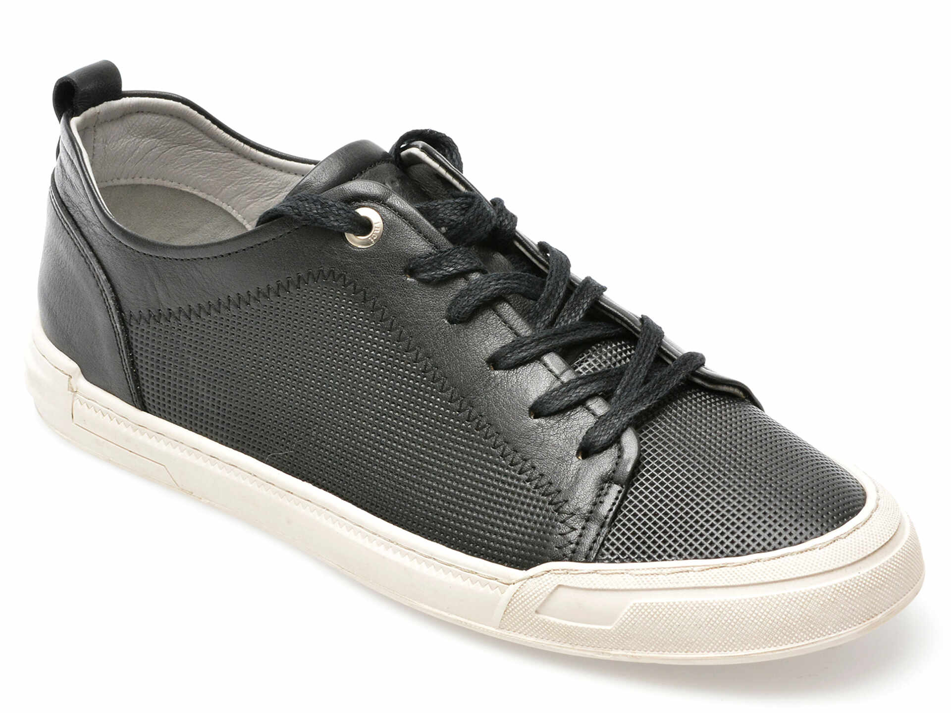 Pantofi INCI negri, CVK2807, din piele naturala