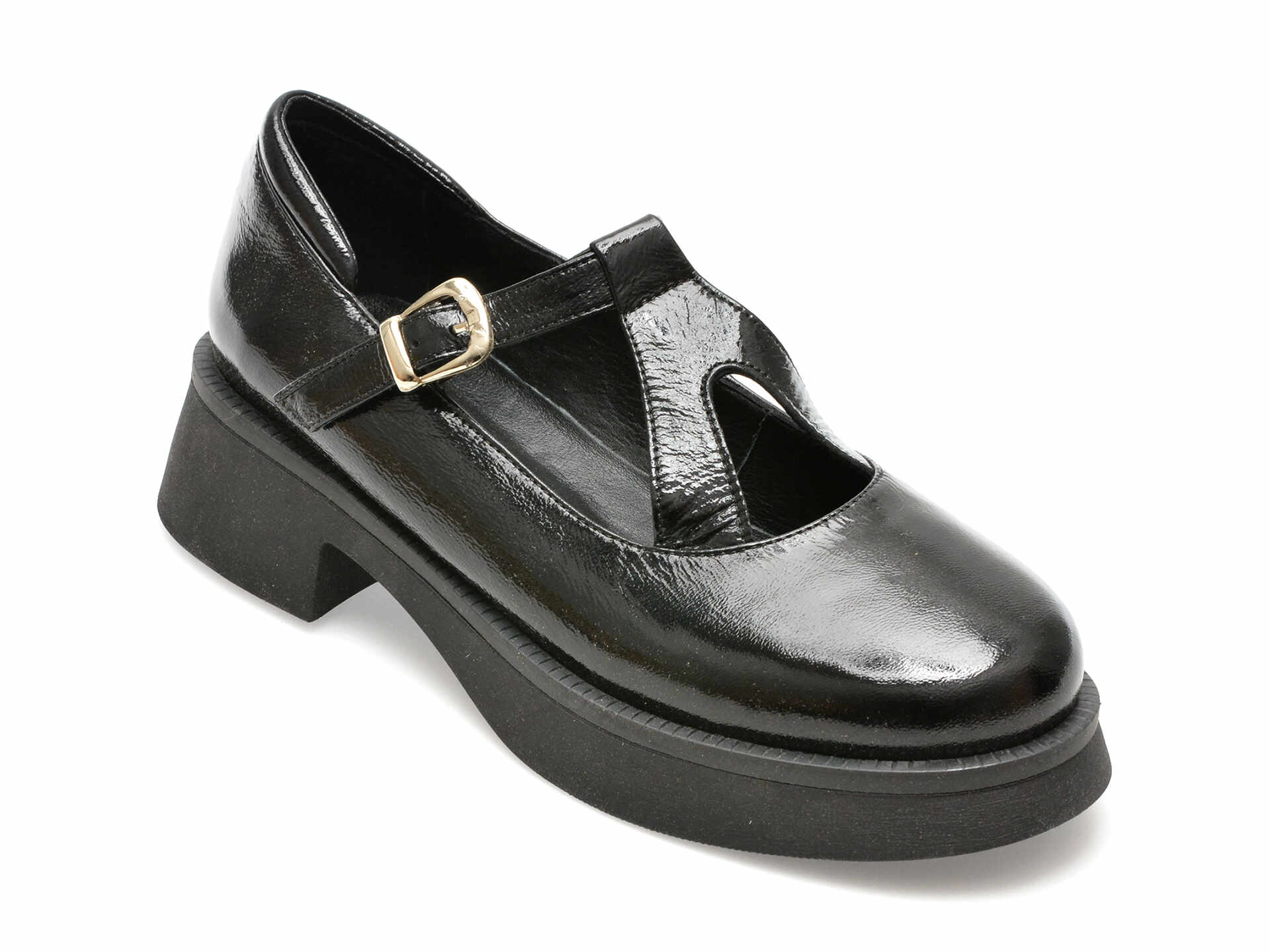 Pantofi MOLLY BESSA negri, 3033, din piele naturala lacuita
