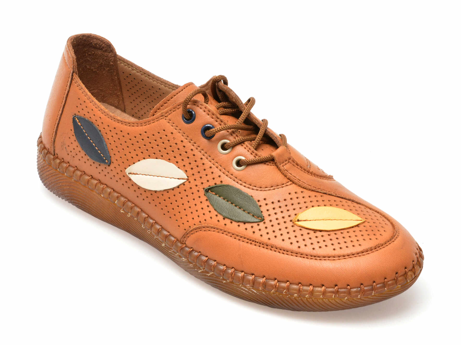 Pantofi OZIYS maro, 22110, din piele naturala
