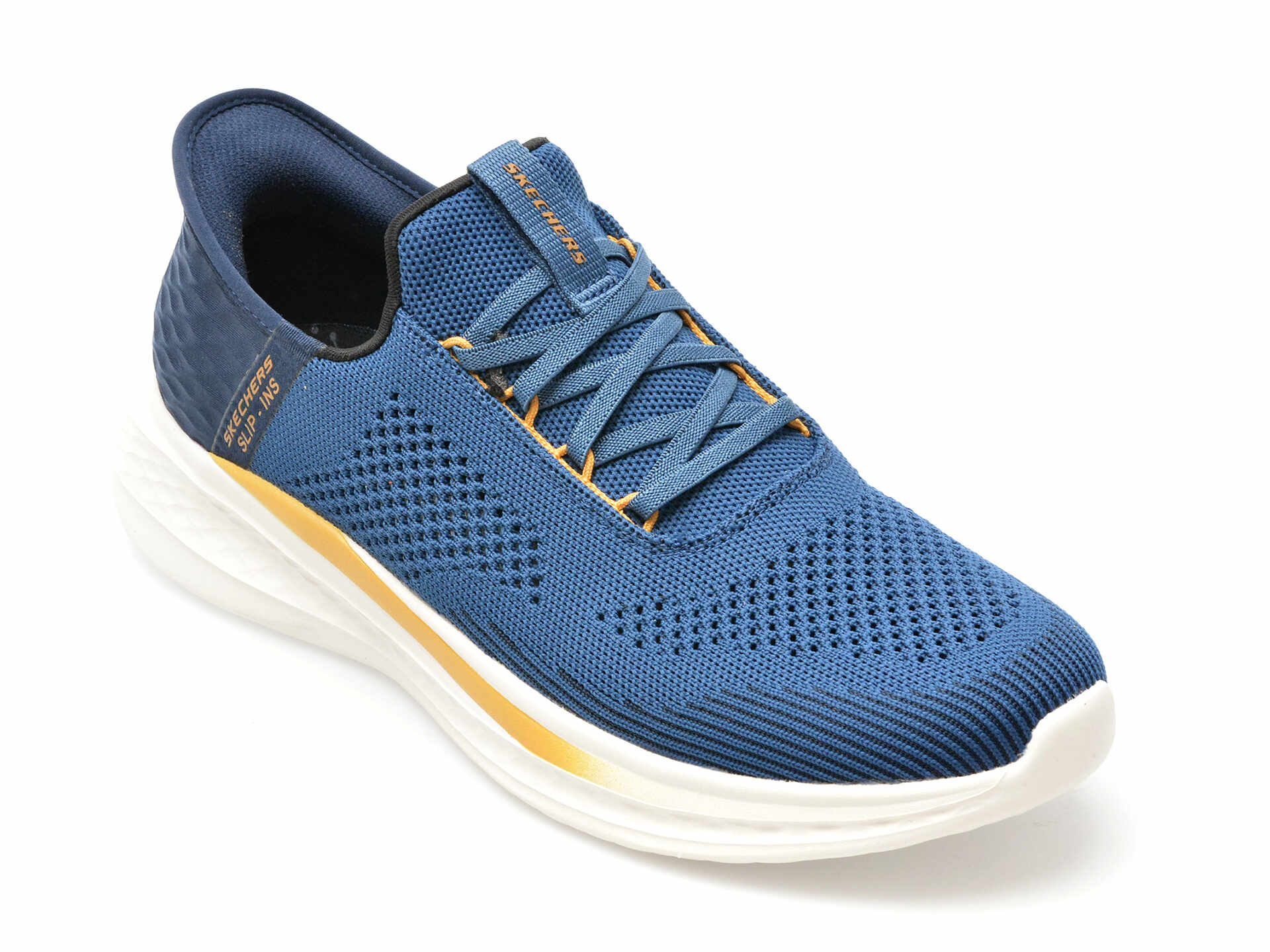 Pantofi sport SKECHERS albastri, SLADE, din material textil