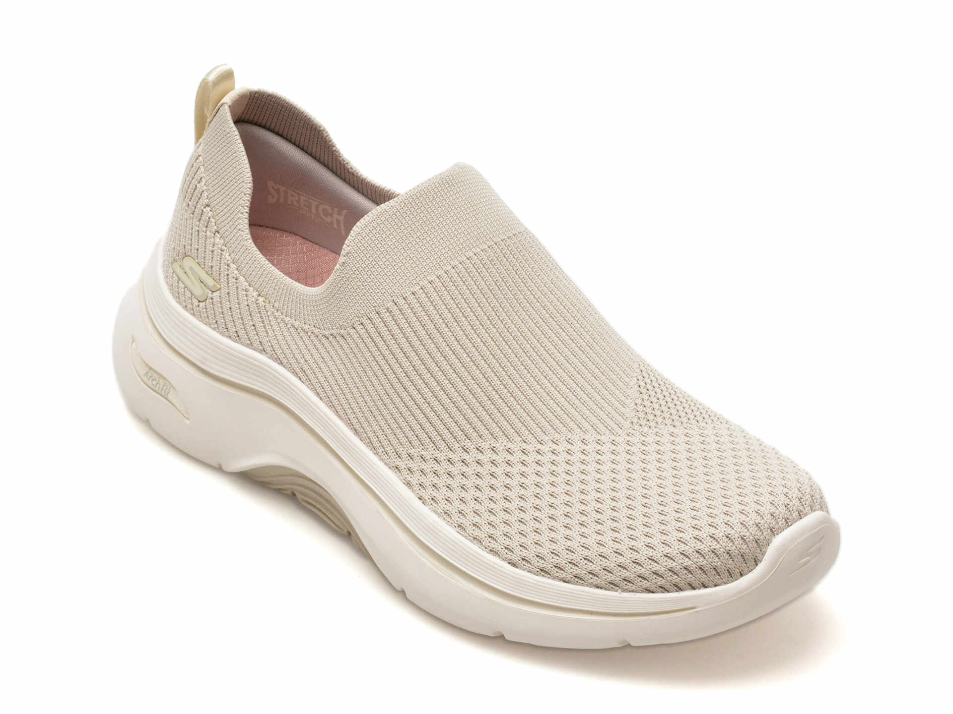 Pantofi sport SKECHERS gri, GO WALK ARCH FIT 2.0, din material textil