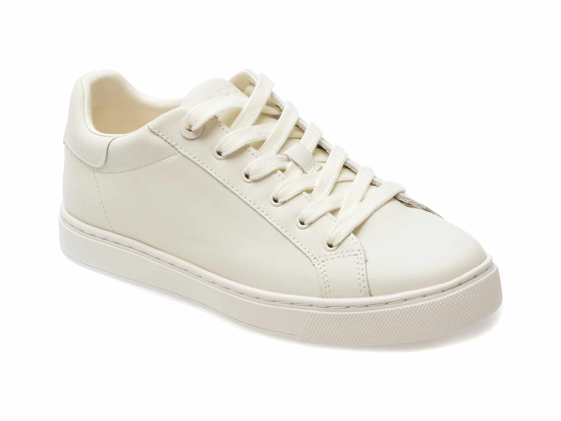 Pantofi casual ALDO albi, WOOLLY1001,piele naturala