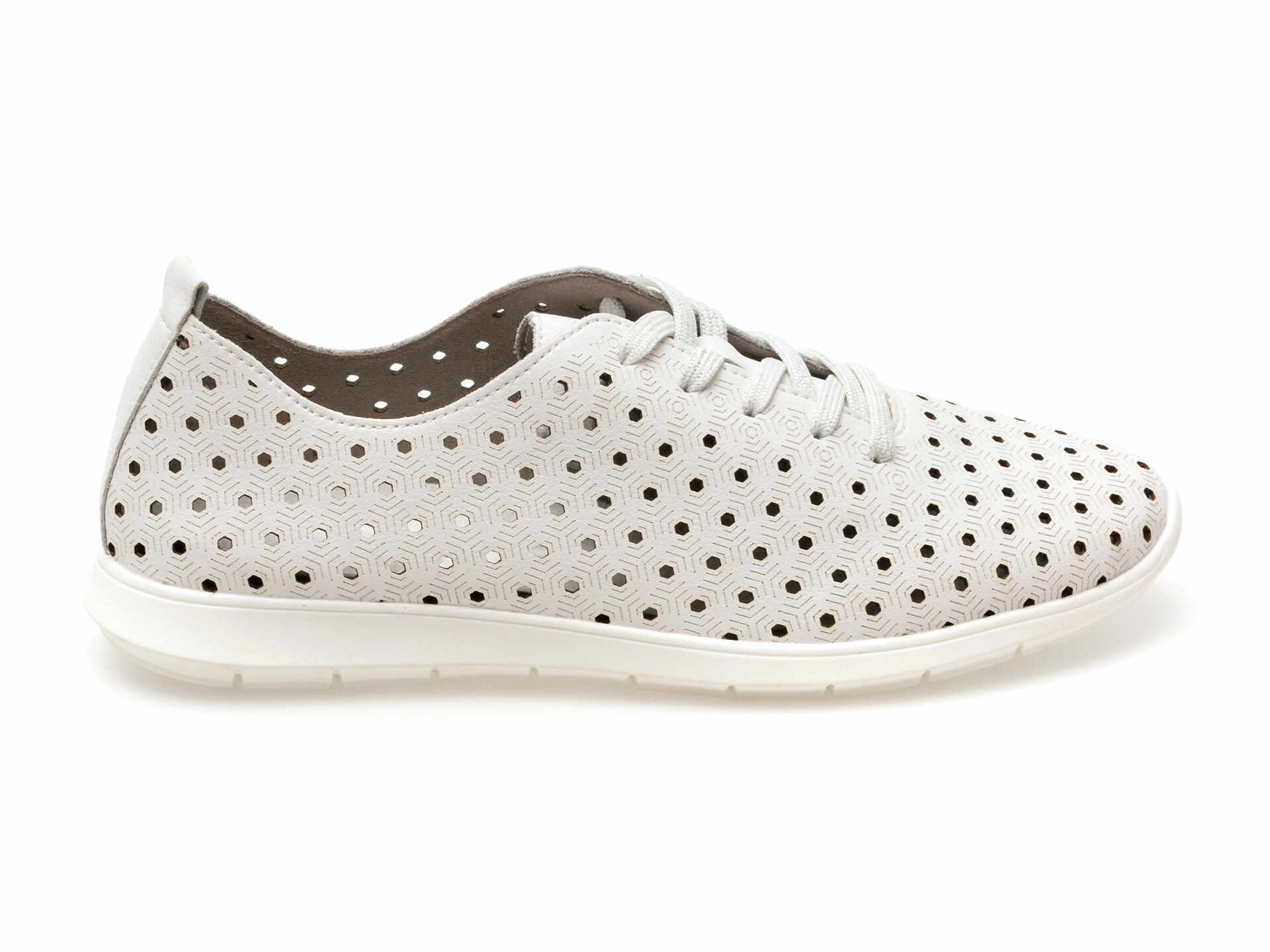 Pantofi casual REMONTE albi, R71011, din piele naturala