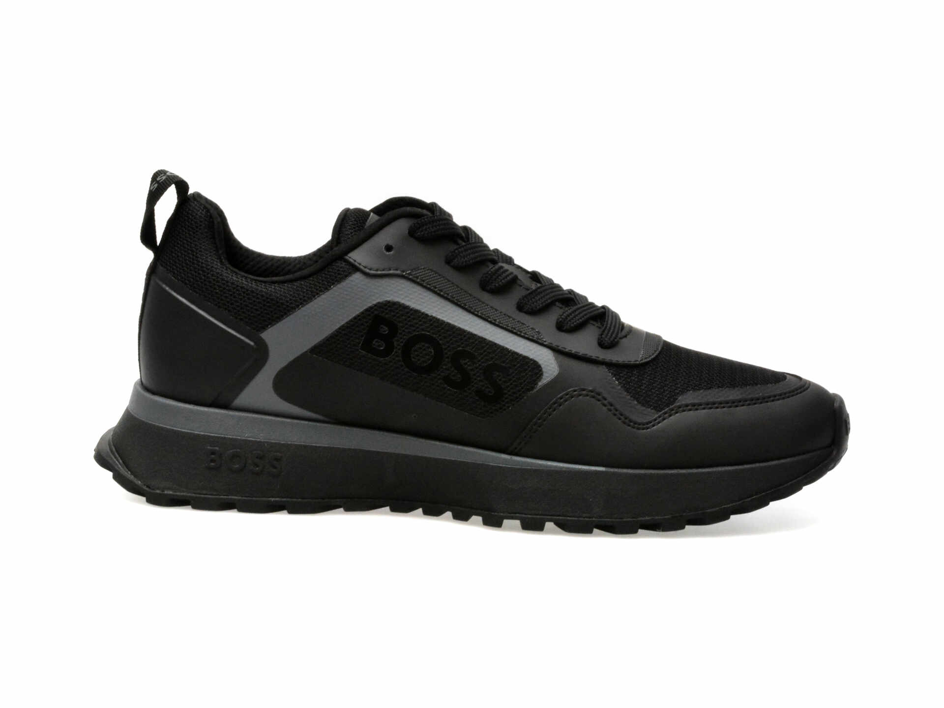 Pantofi sport BOSS negri, 730011, din piele ecologica