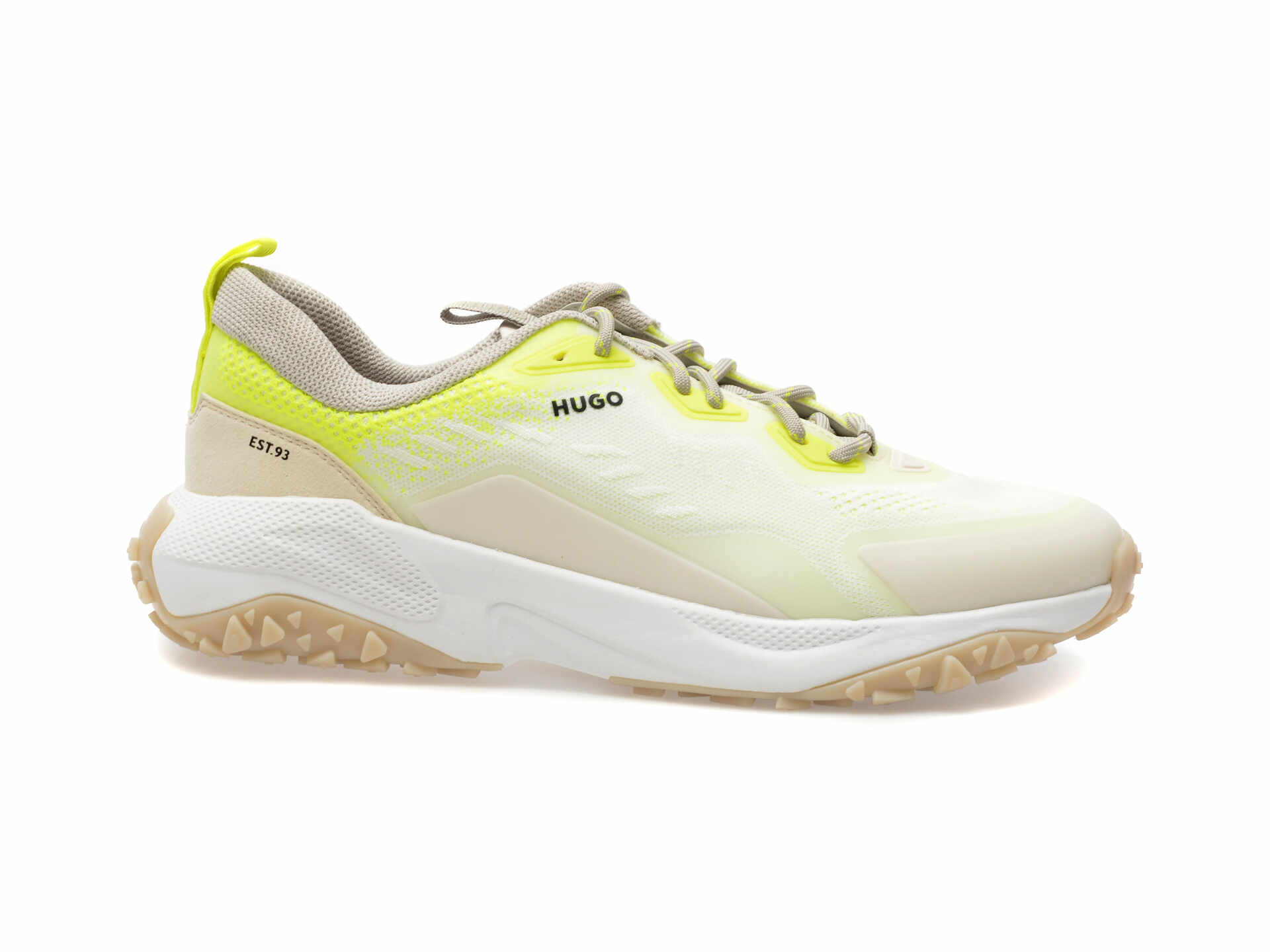 Pantofi sport HUGO albi, 7156, din piele ecologica