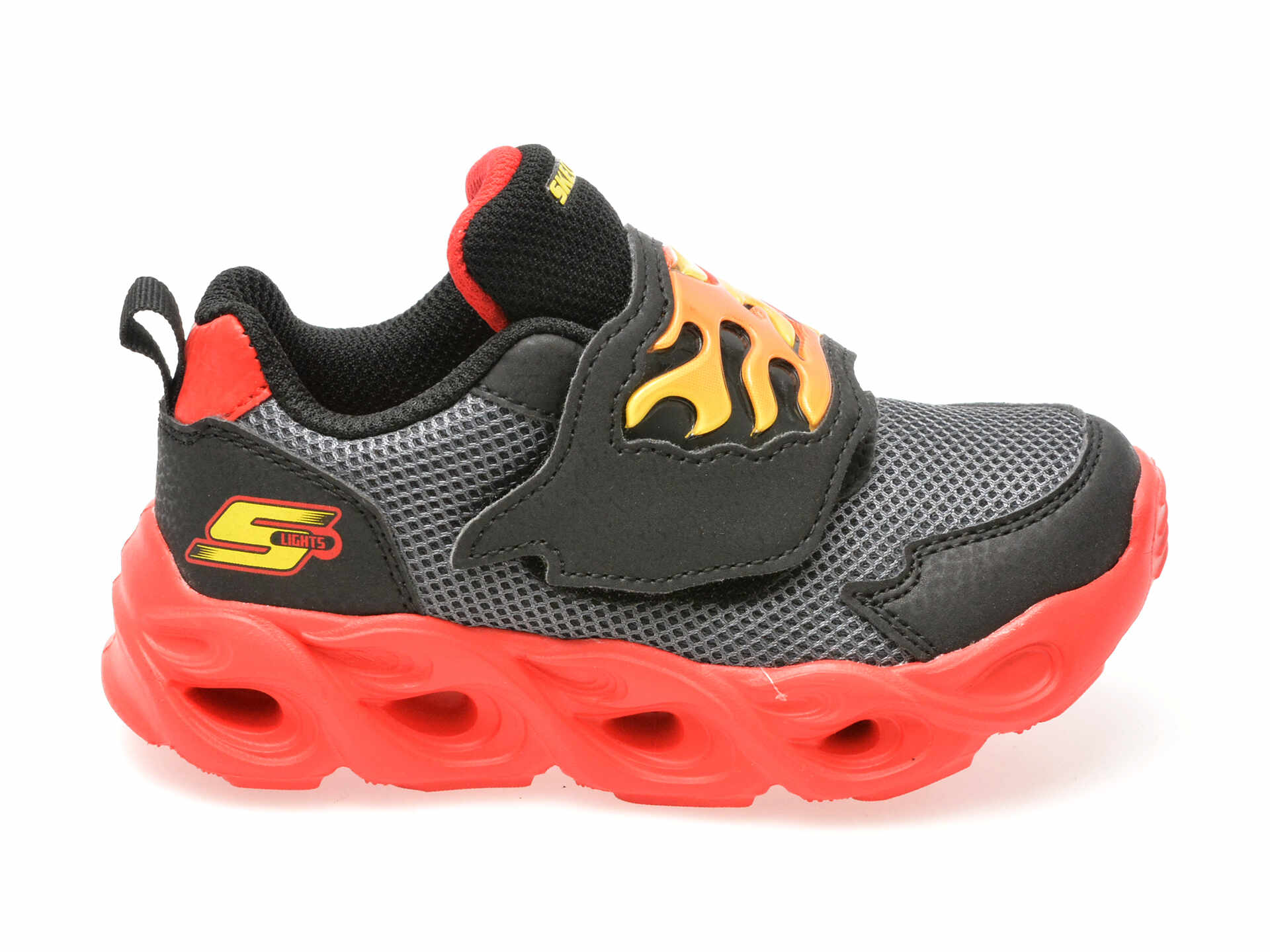 Pantofi sport SKECHERS negri, THERMO-FLASH, din piele ecologica