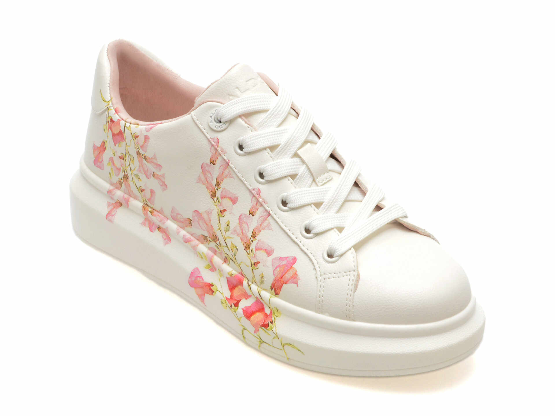 Pantofi casual ALDO albi, 13543021, din piele ecologica