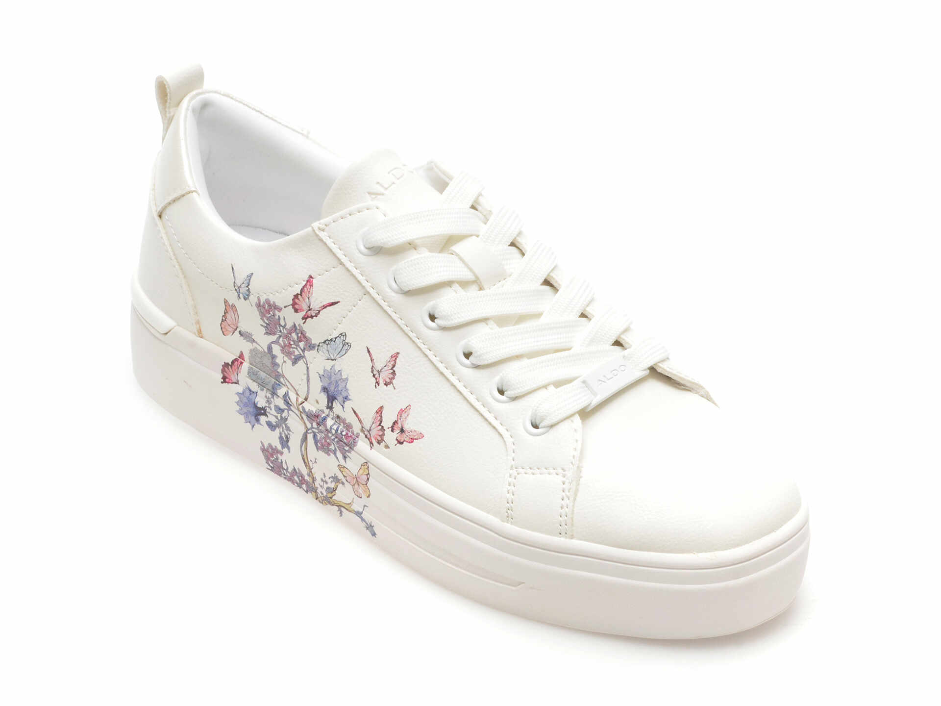 Pantofi casual ALDO albi, 13711711, din piele ecologica