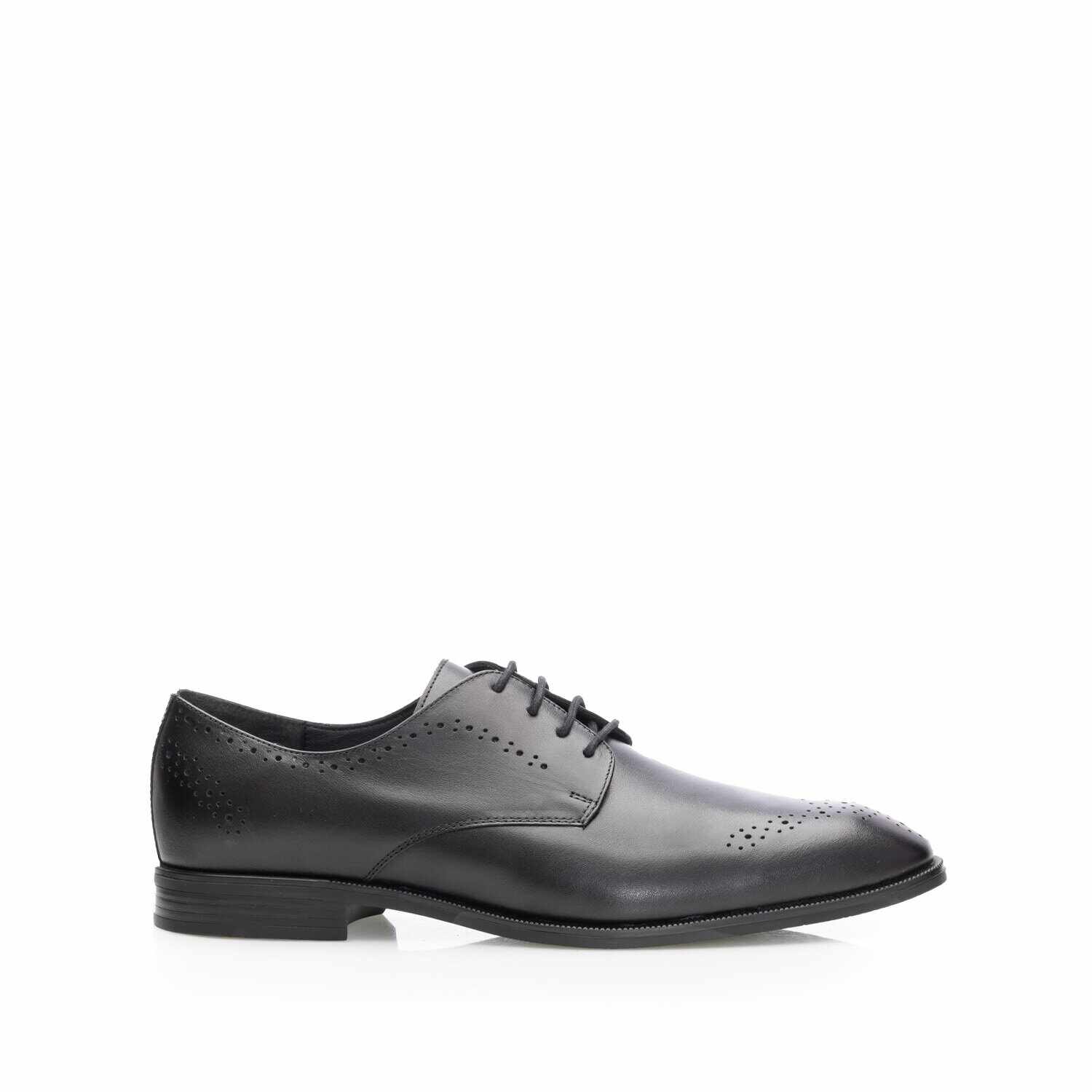 Pantofi eleganţi bărbaţi din piele naturală, Leofex - 662 Negru Box