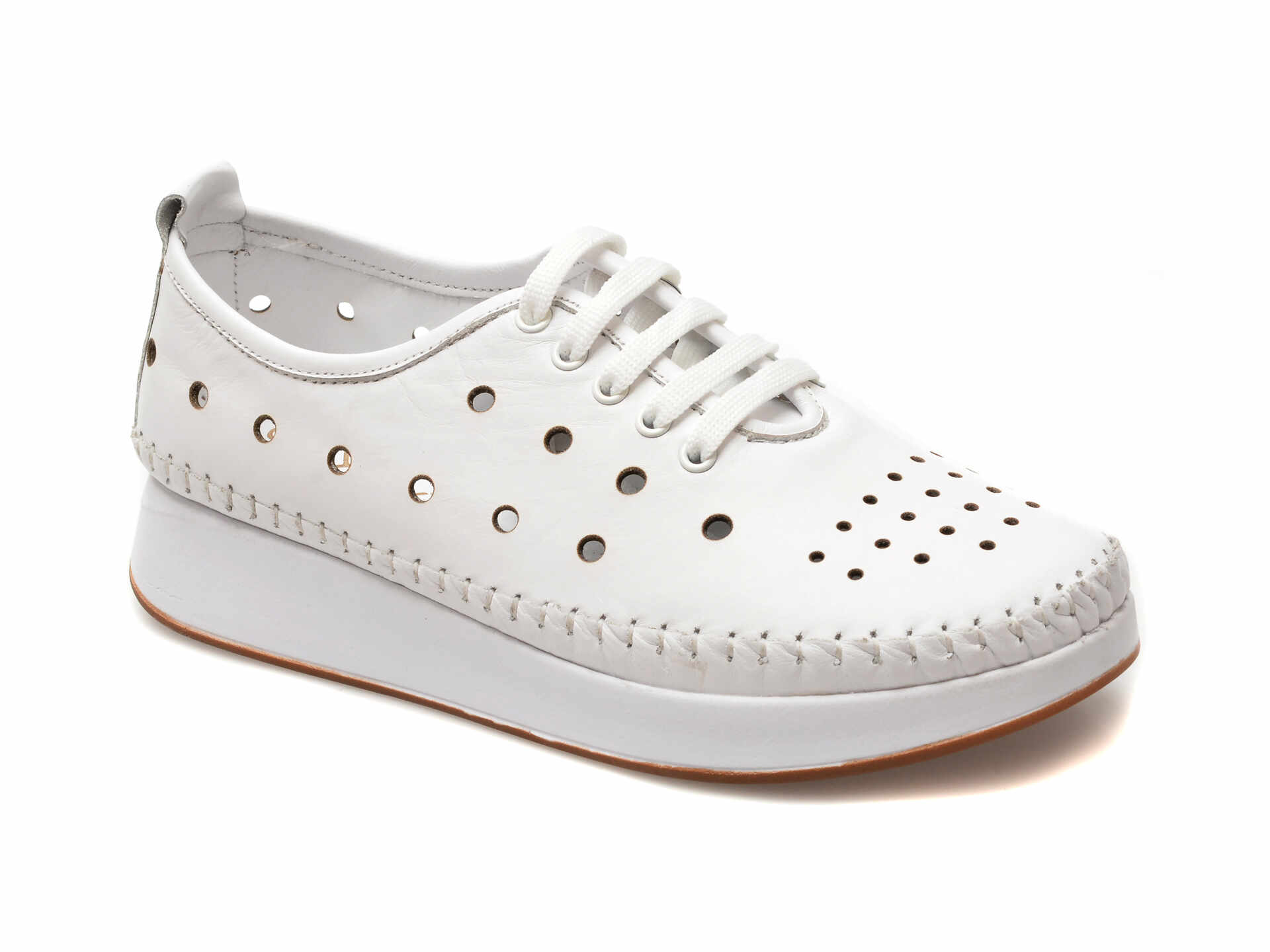 Pantofi casual GRYXX albi, 1543110, din piele naturala