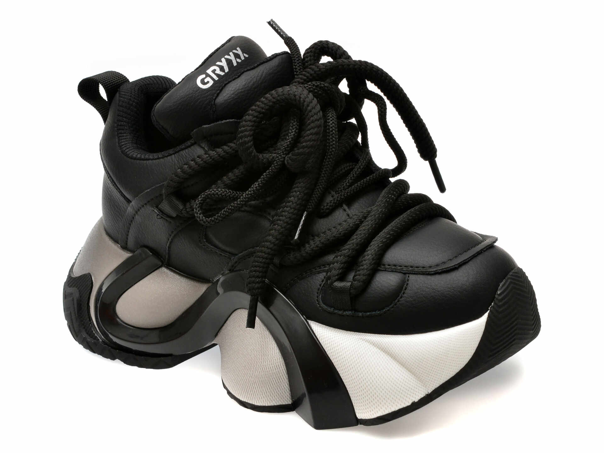 Pantofi casual GRYXX negri, 7993, din piele naturala