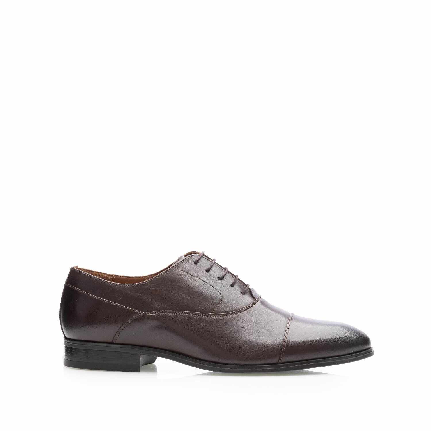 Pantofi casual bărbați din piele naturală, Leofex - 585 Mogano Box