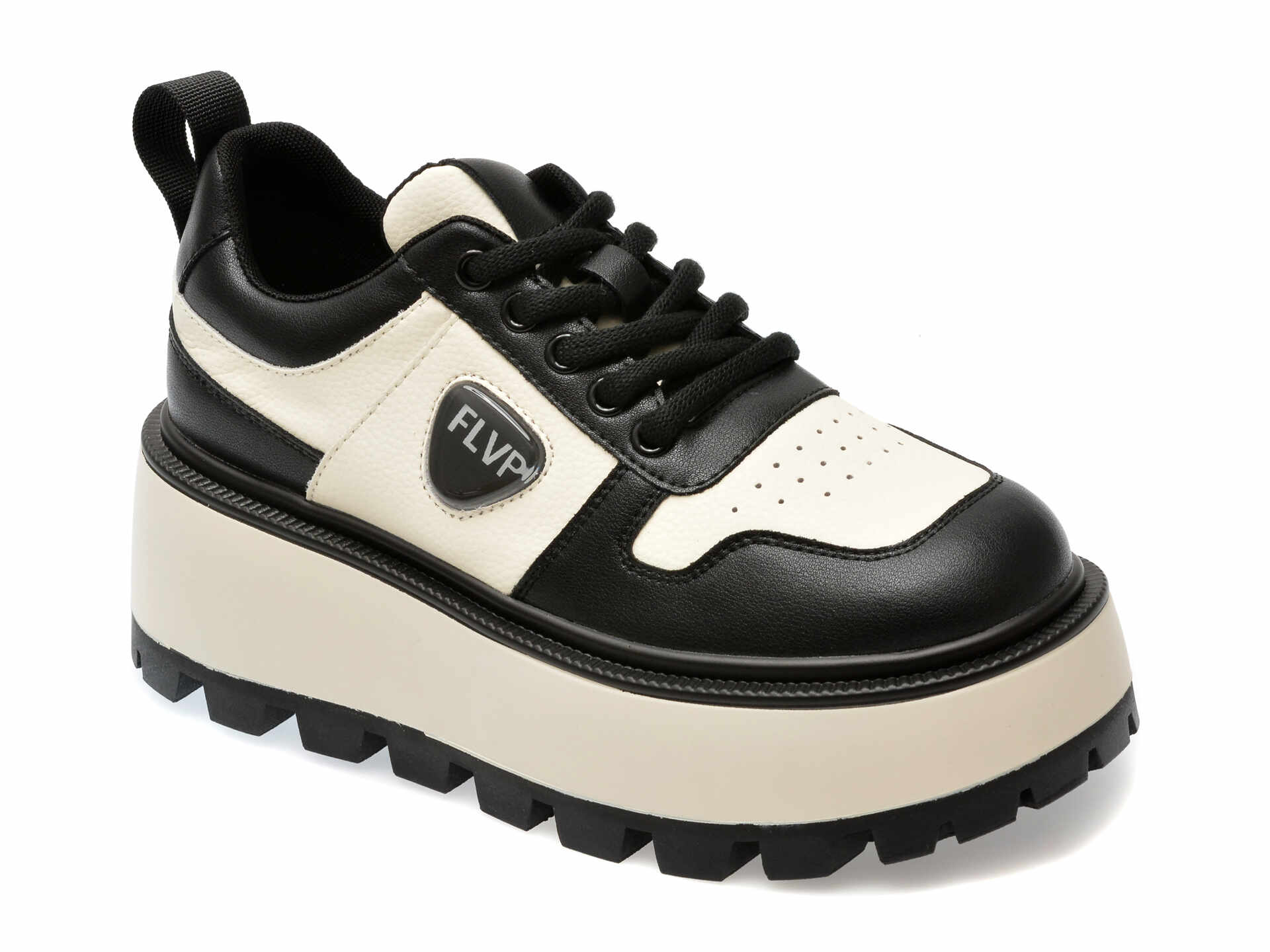 Pantofi casual FLAVIA PASSINI alb-negru, 1050, din piele naturala