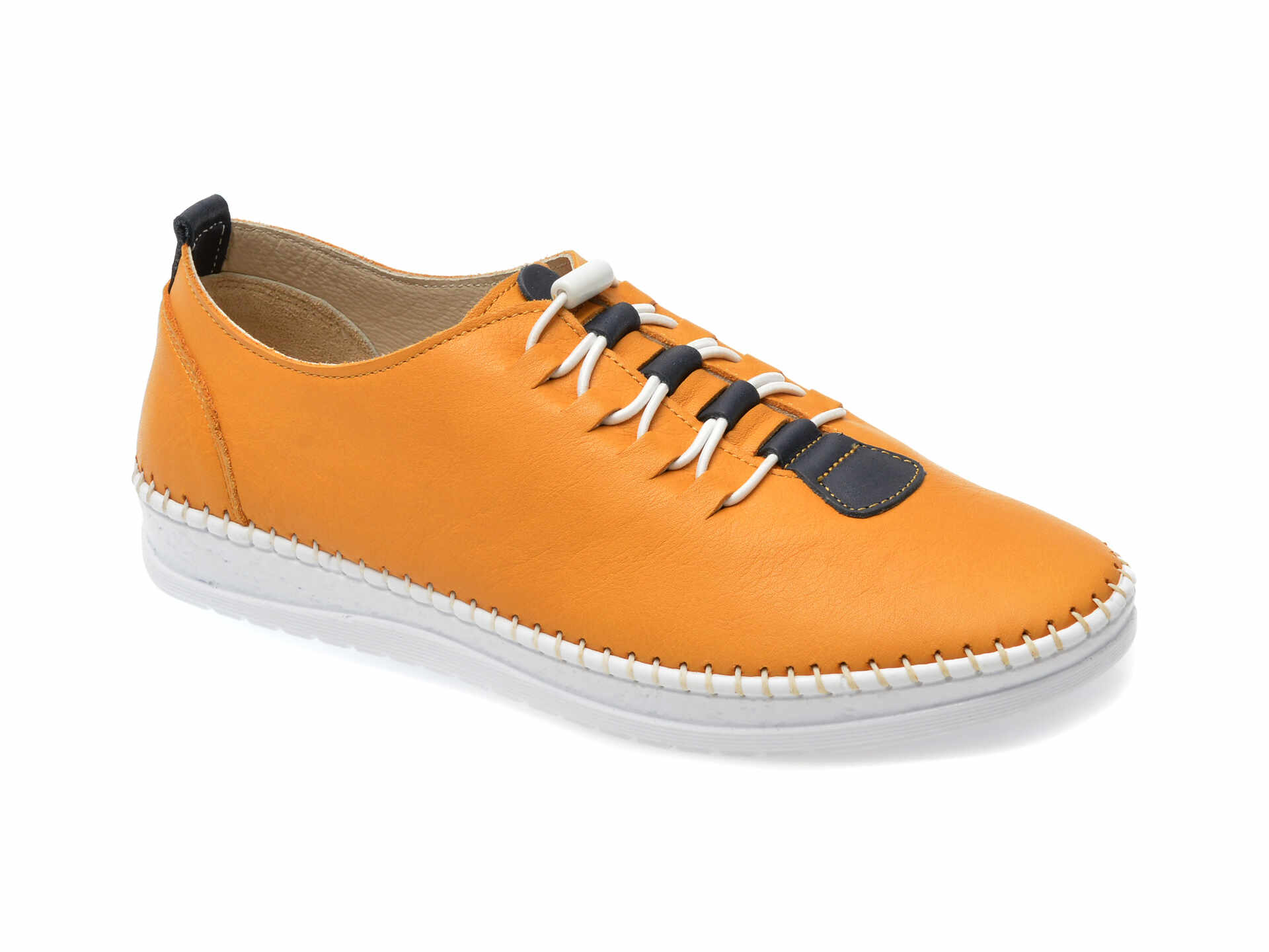 Pantofi casual FLAVIA PASSINI galbeni, CS703, din piele naturala