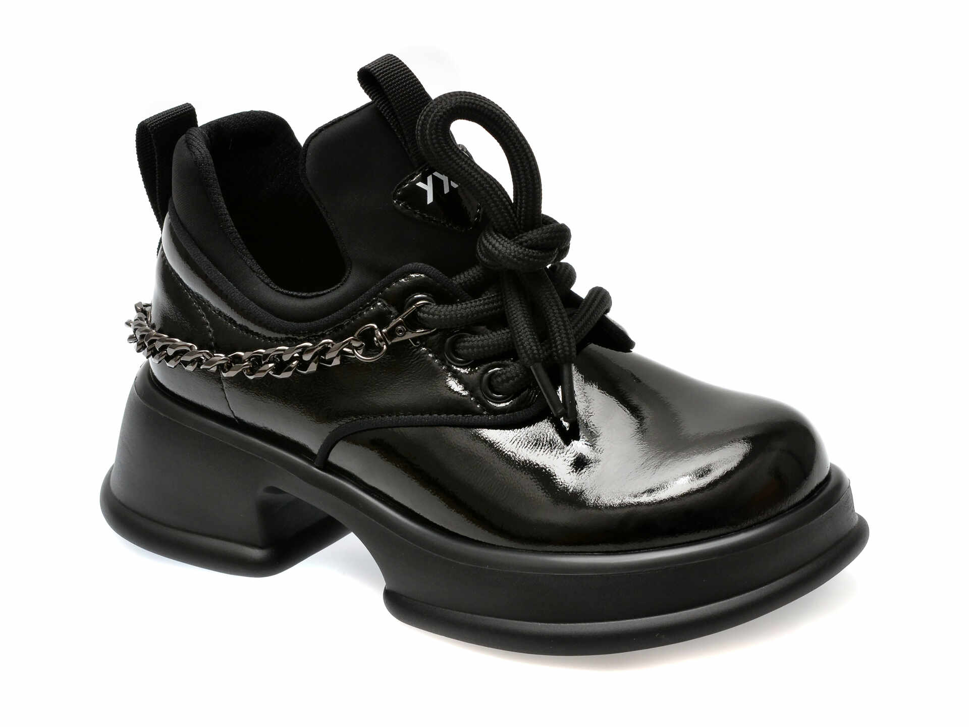 Pantofi casual GRYXX negri, 2261, din piele naturala lacuita
