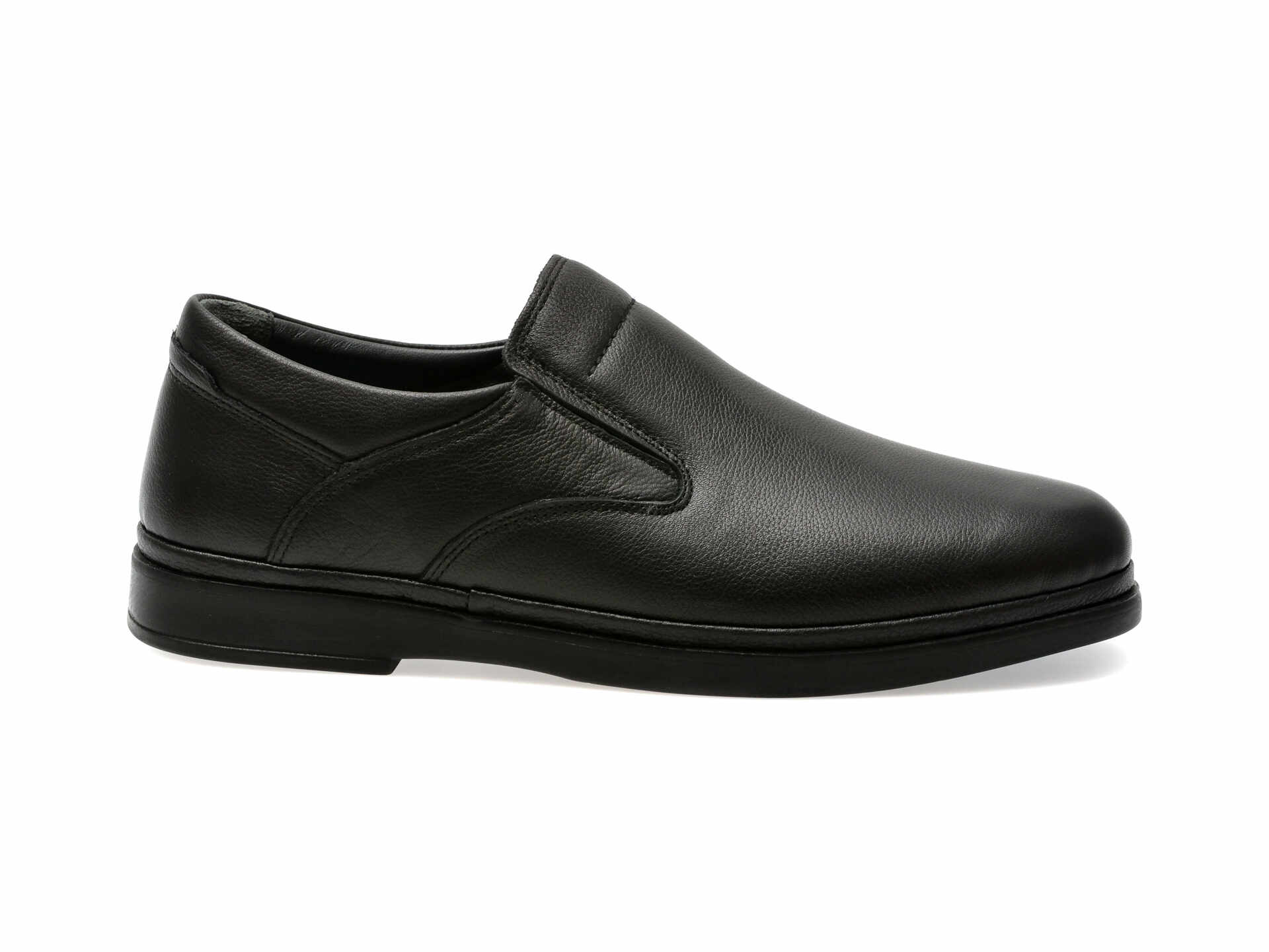 Pantofi casual OTTER negri, SH303, din piele naturala