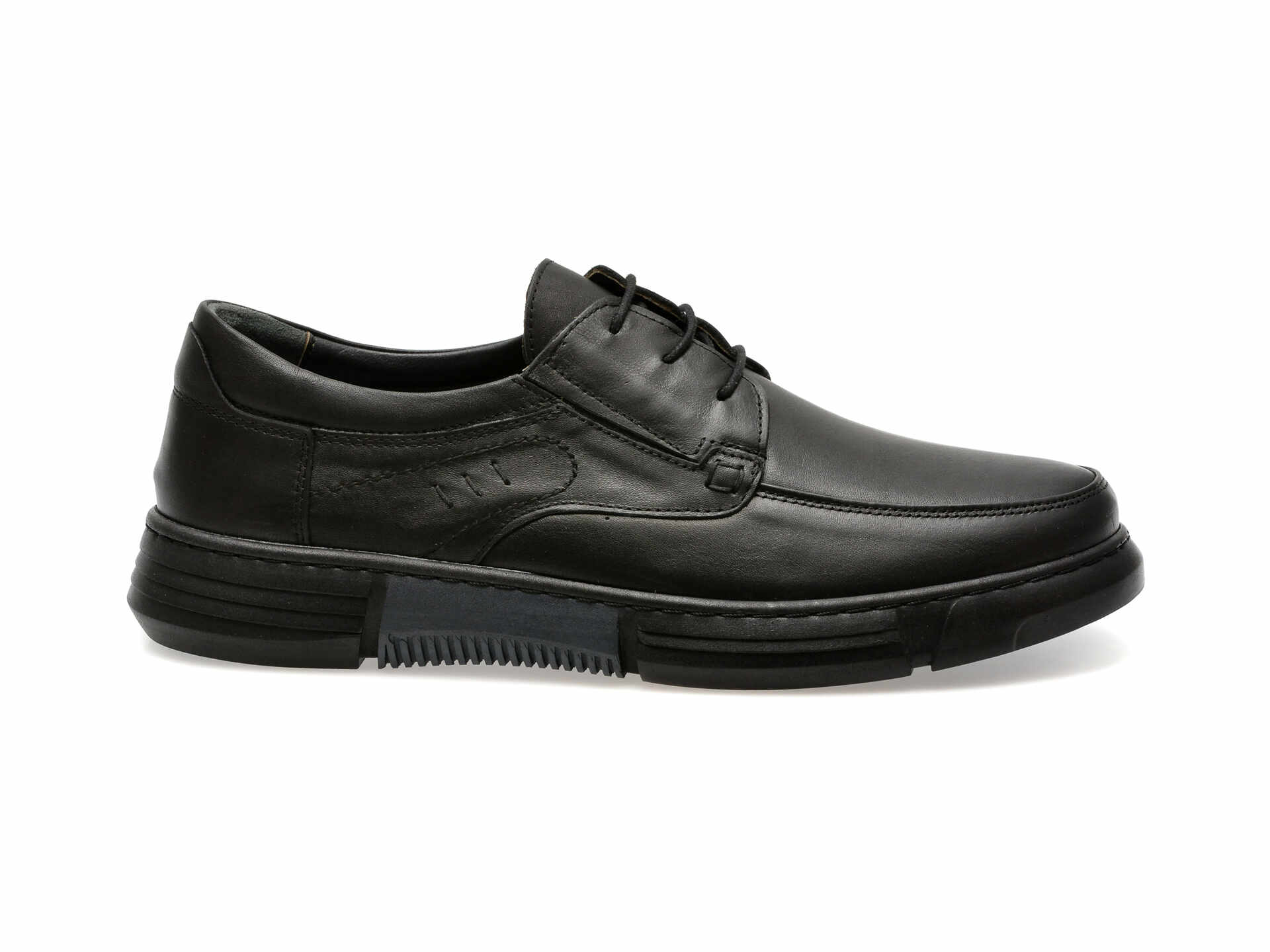 Pantofi casual OTTER negri, SH8002, din piele naturala