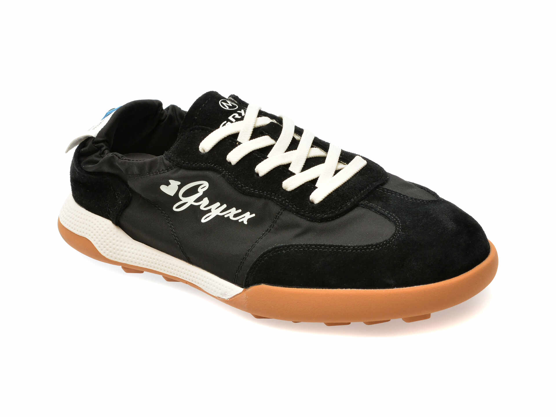 Pantofi sport GRYXX negri, H7352, din piele intoarsa