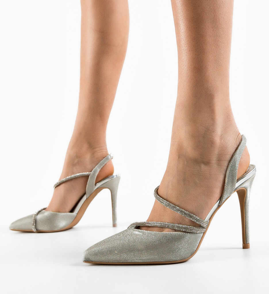Pantofi dama Lemartes Argintii