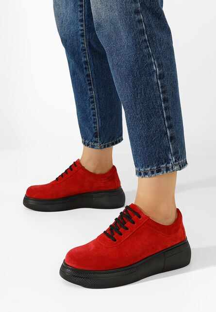 Pantofi casual cu platformă Delisa V2 rosii