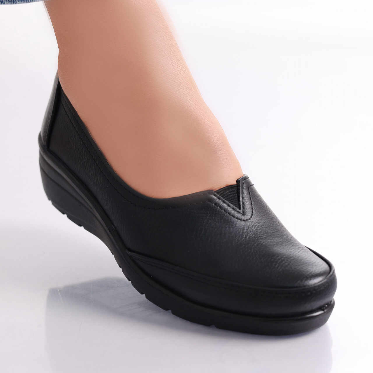Pantofi dama casual Negri din Piele Ecologica Alves