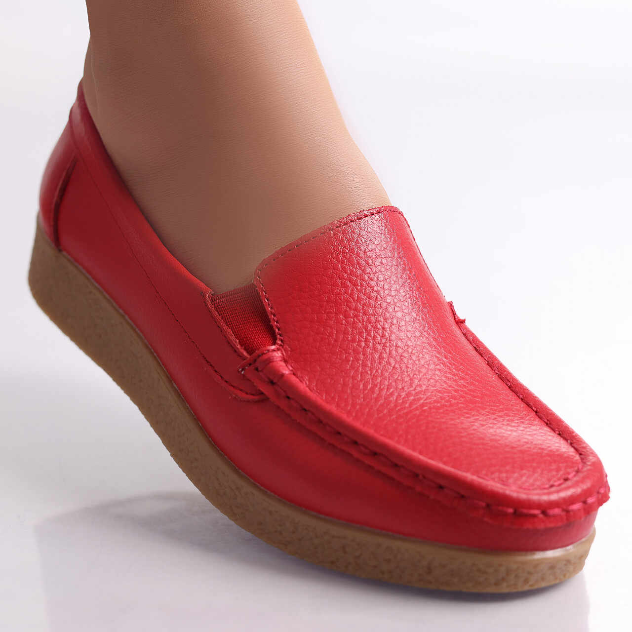 Pantofi dama casual Rosii piele naturala Danina
