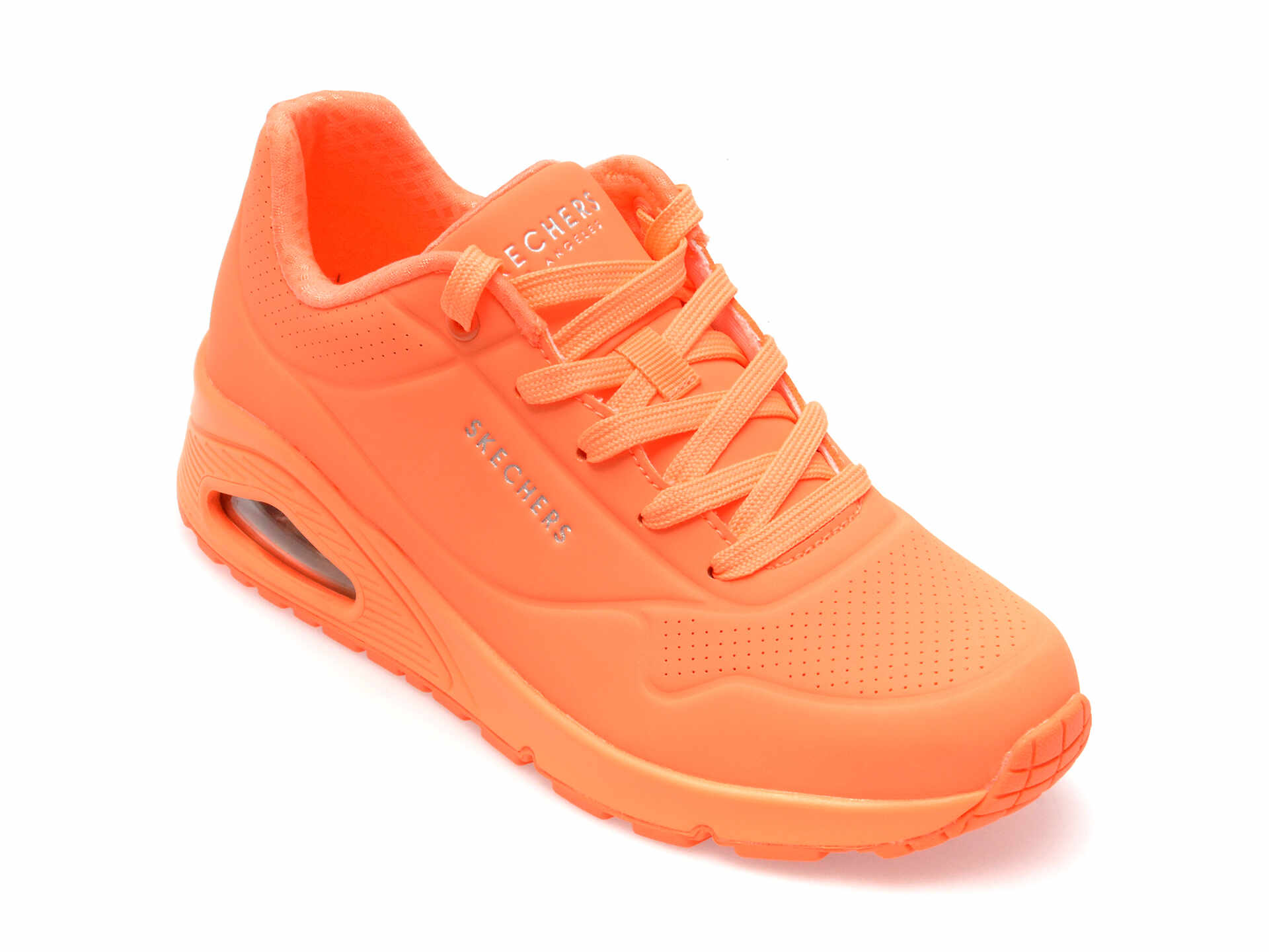 Pantofi SKECHERS portocalii, UNO, din piele ecologica