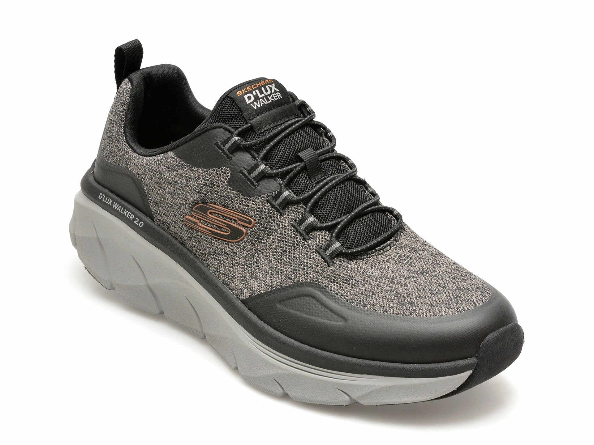 Pantofi sport SKECHERS gri, D LUX WALKER 2.0, din material textil