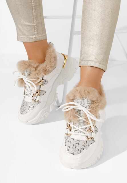 Sneakers dama Macia albi