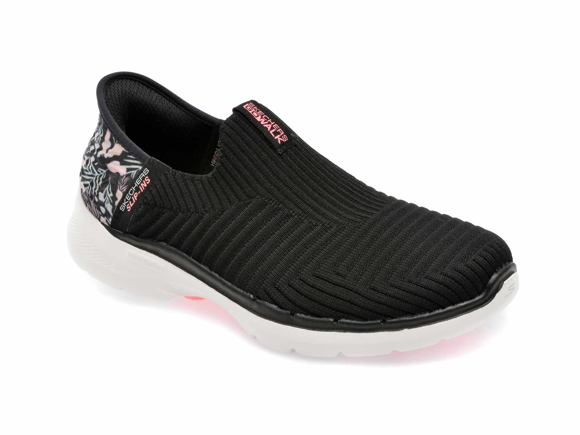 Pantofi sport SKECHERS negri, GO WALK 6, din material textil