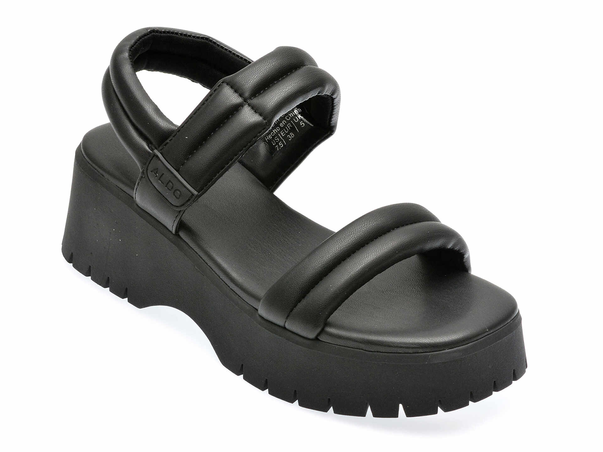 Sandale casual ALDO negre, 13568590, din piele ecologica