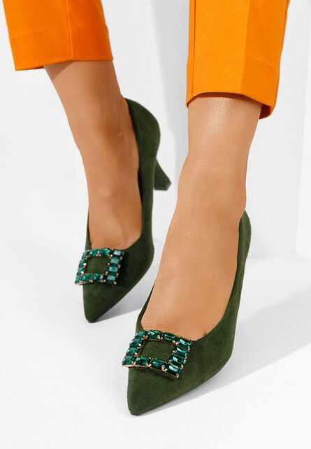 Pantofi stiletto Ivolora verzi