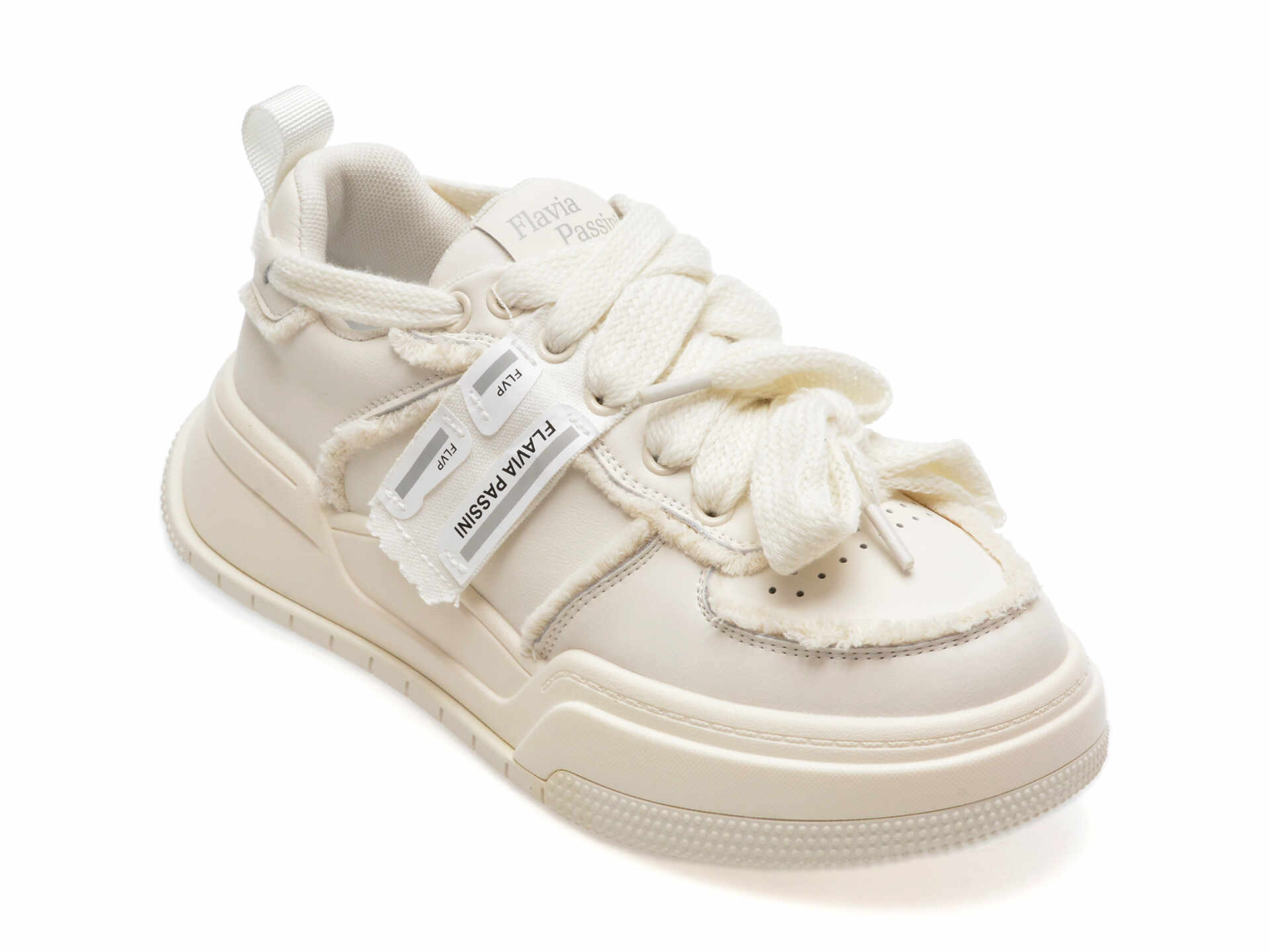 Pantofi casual FLAVIA PASSINI albi, 800226, din piele naturala