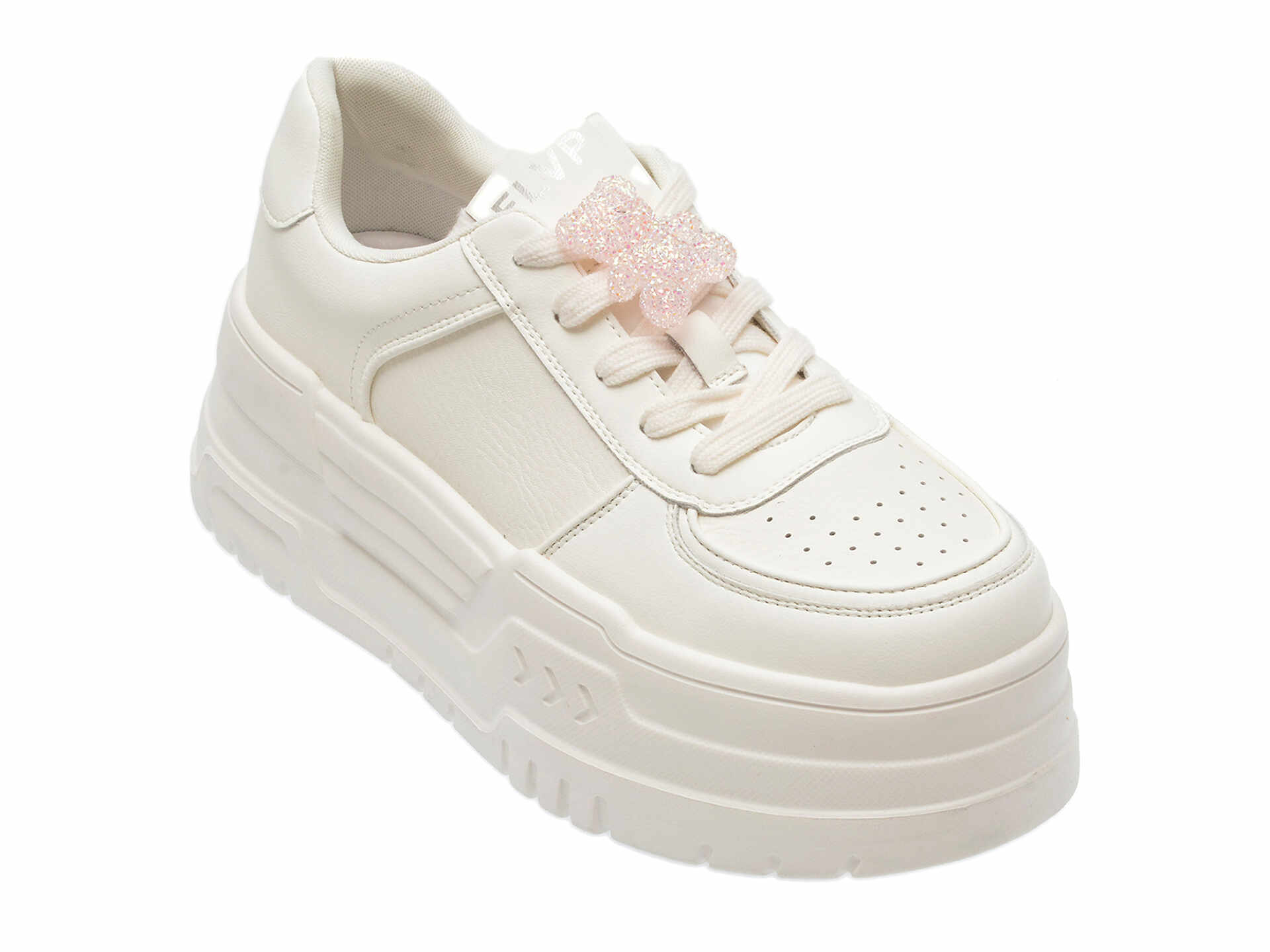 Pantofi casual FLAVIA PASSINI albi, A191, din piele naturala
