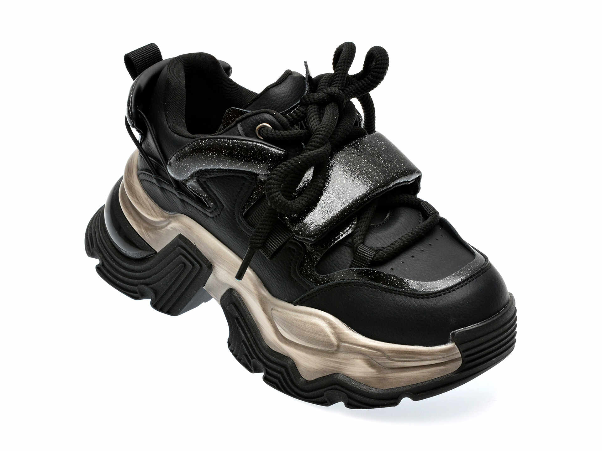 Pantofi casual FLAVIA PASSINI negri, 50121, din piele naturala