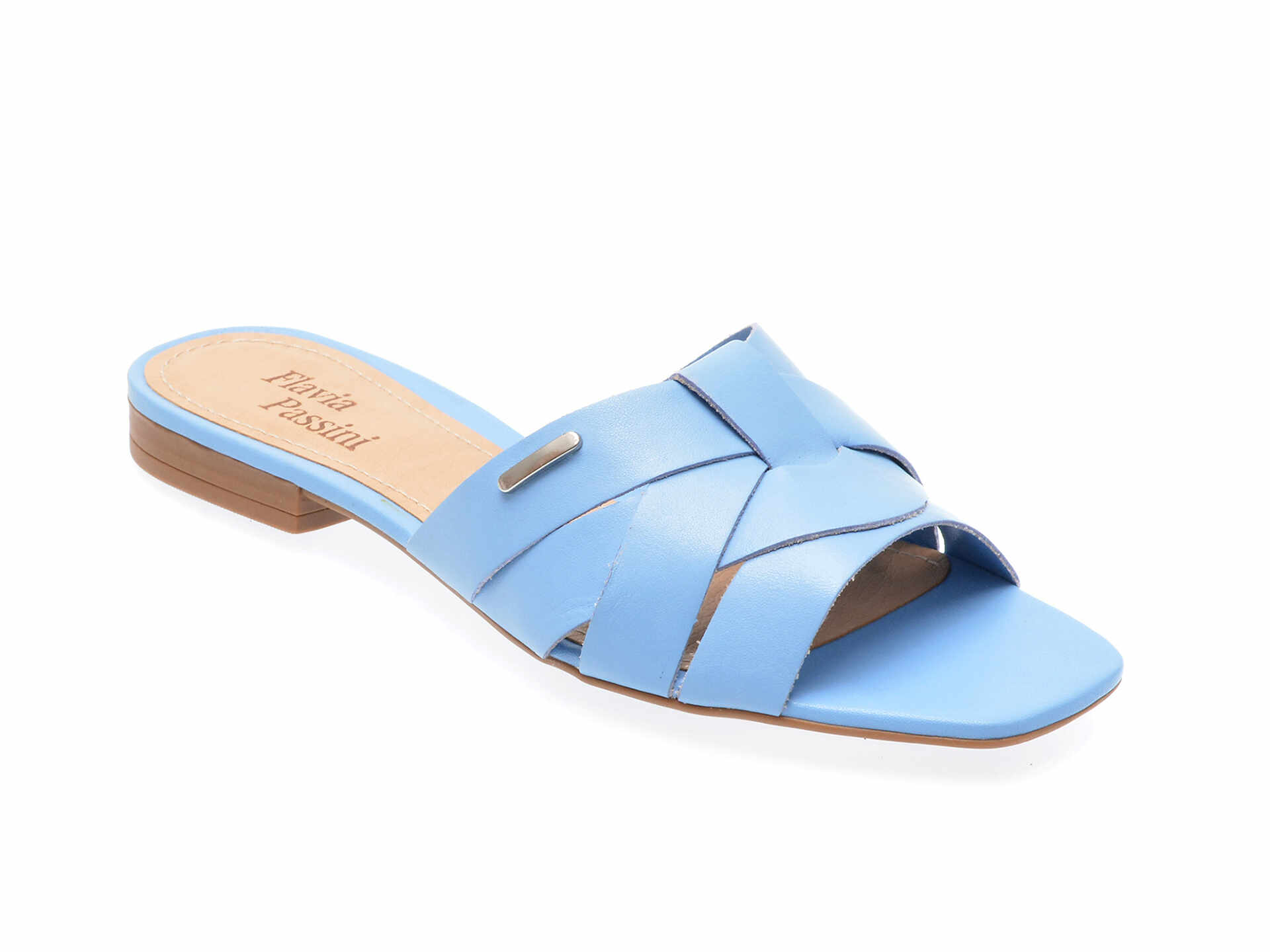 Papuci casual FLAVIA PASSINI albastri, 356601, din piele naturala