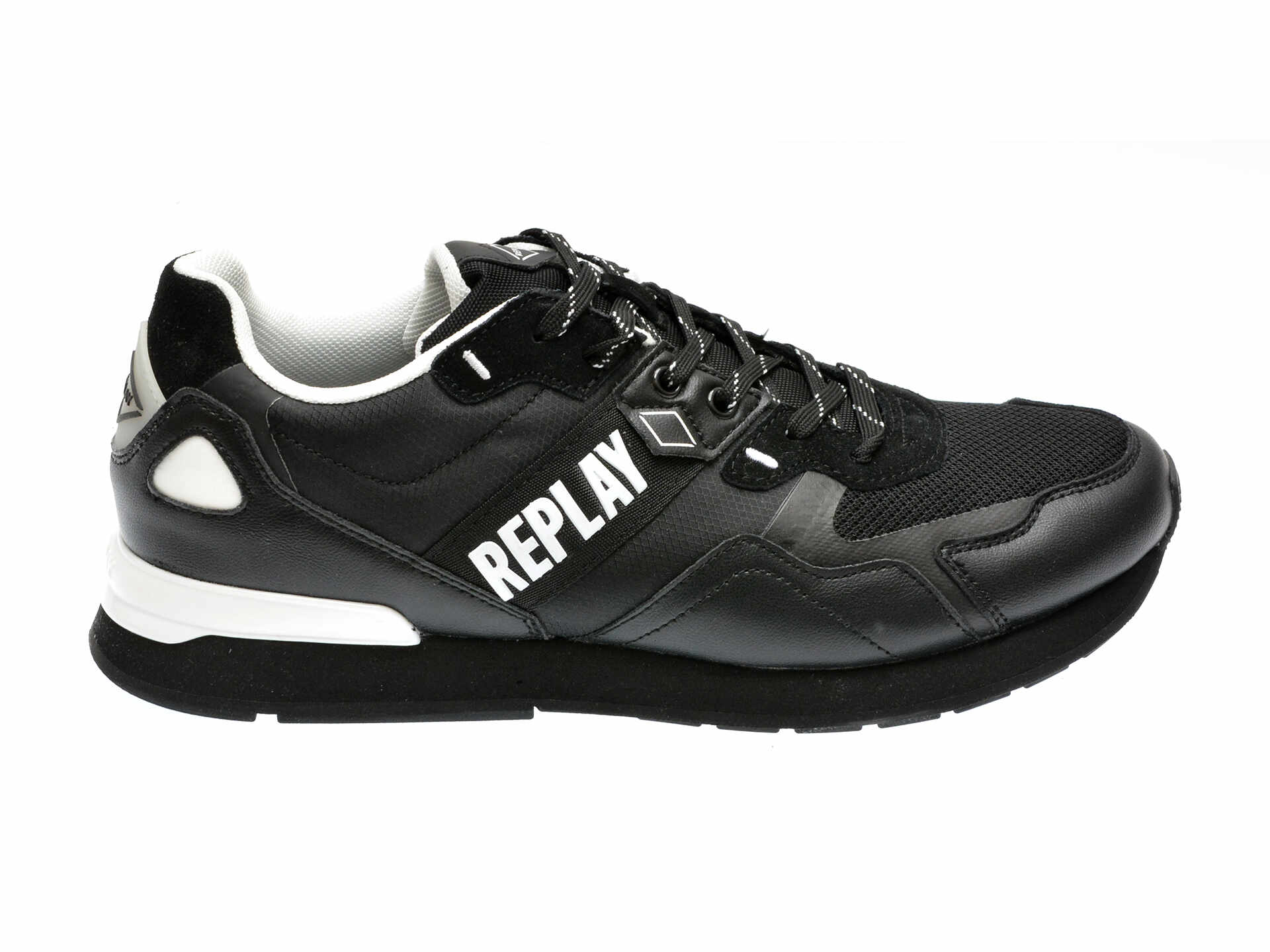 Pantofi sport REPLAY negri, MS1D53T, din material textil