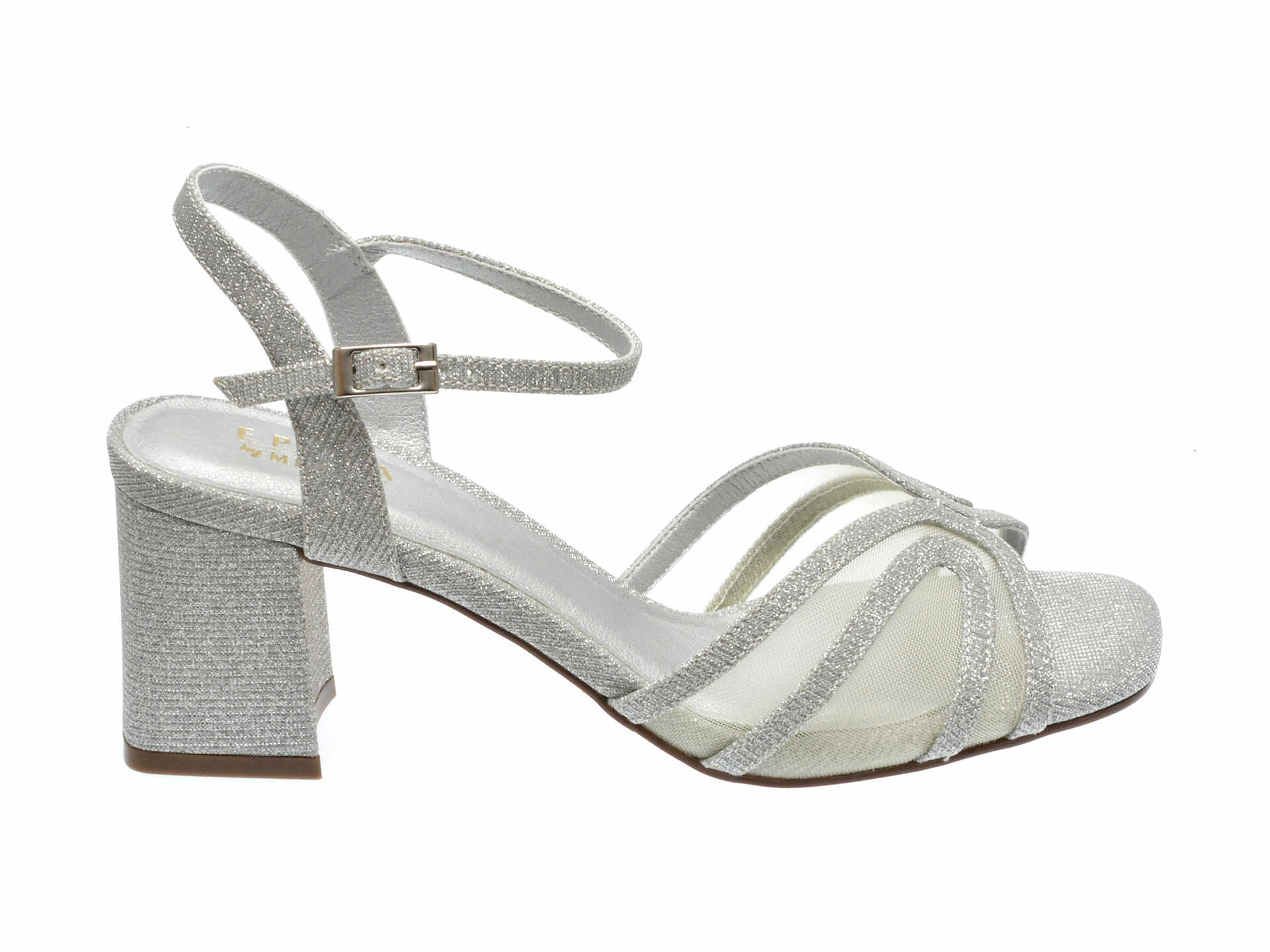 Sandale casual EPICA BY MENBUR argintii, 25606, din piele ecologica