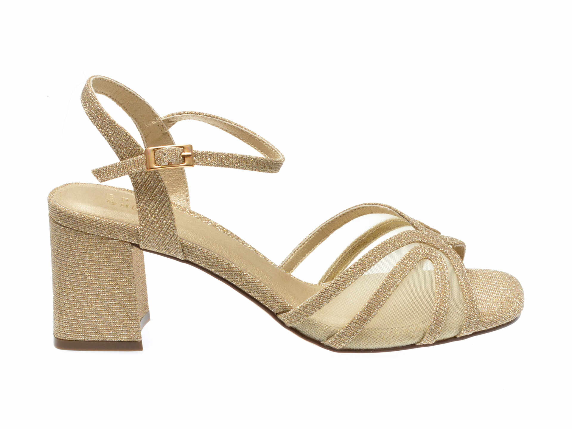 Sandale casual EPICA BY MENBUR aurii, 25606, din material textil