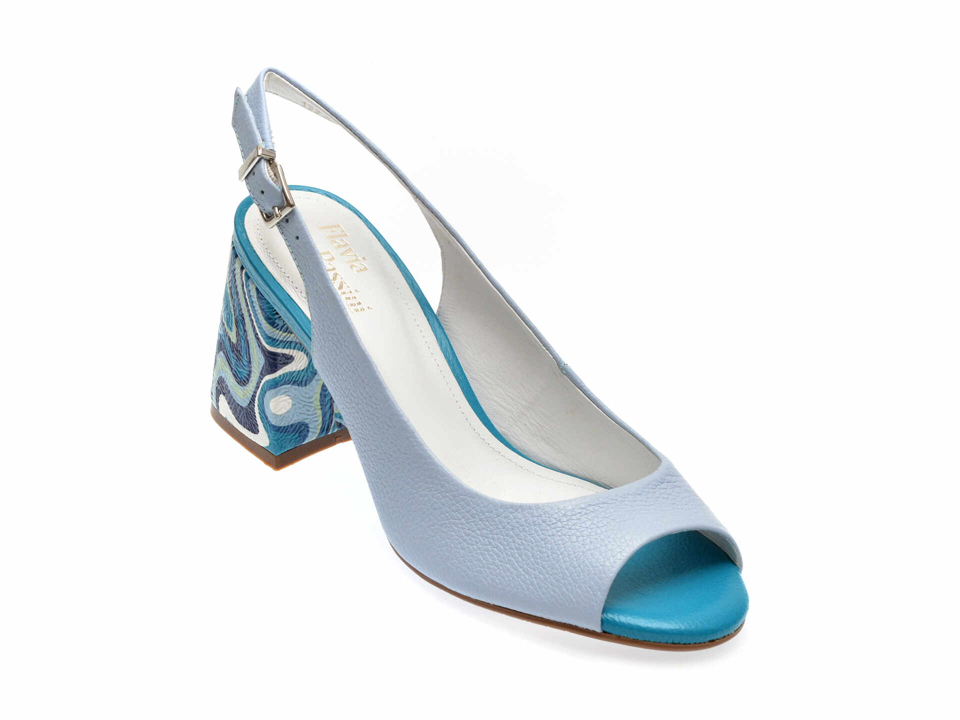 Sandale casual FLAVIA PASSINI albastre, 1332757, din piele naturala