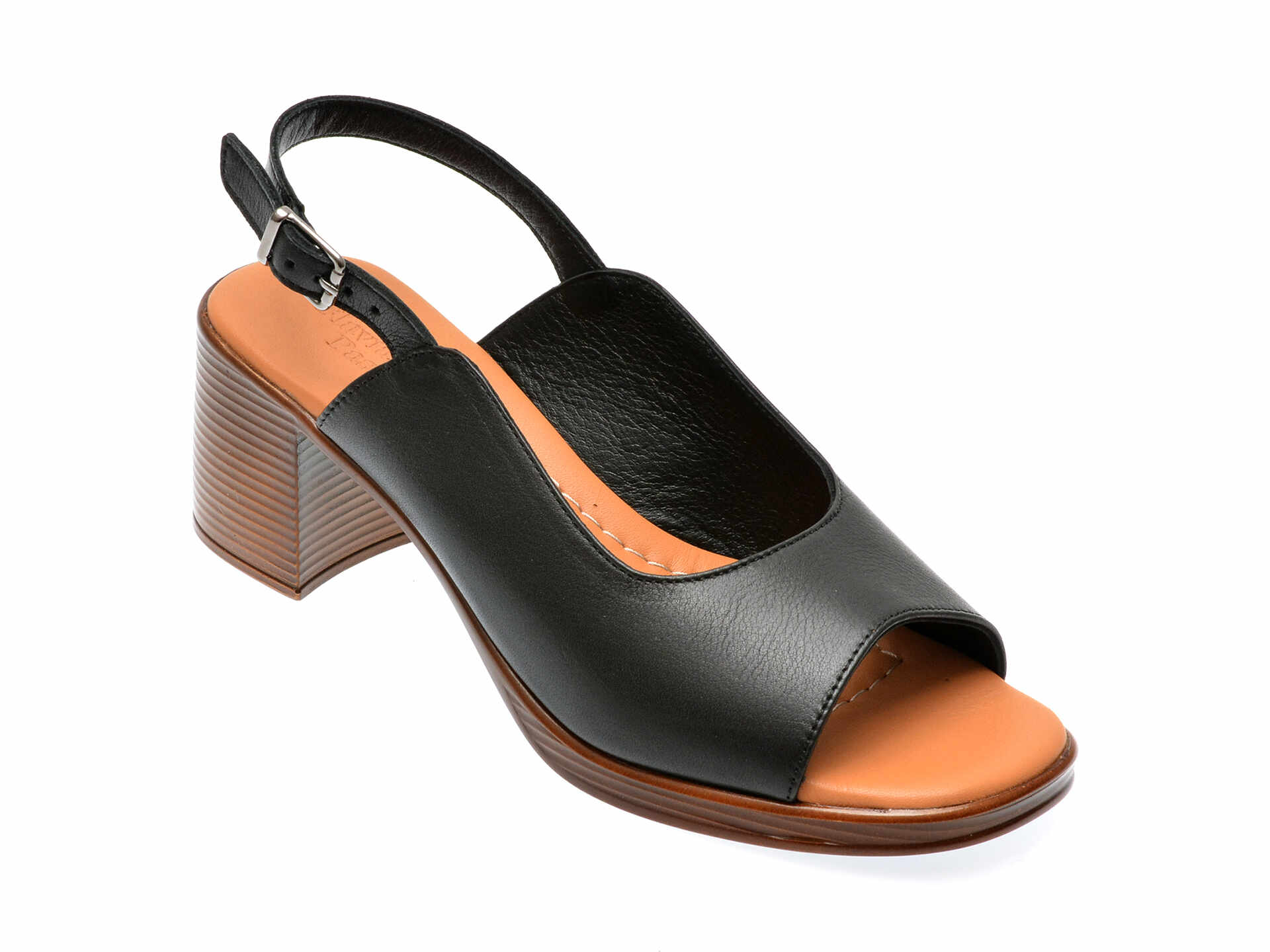 Sandale casual FLAVIA PASSINI negre, 13101, din piele naturala