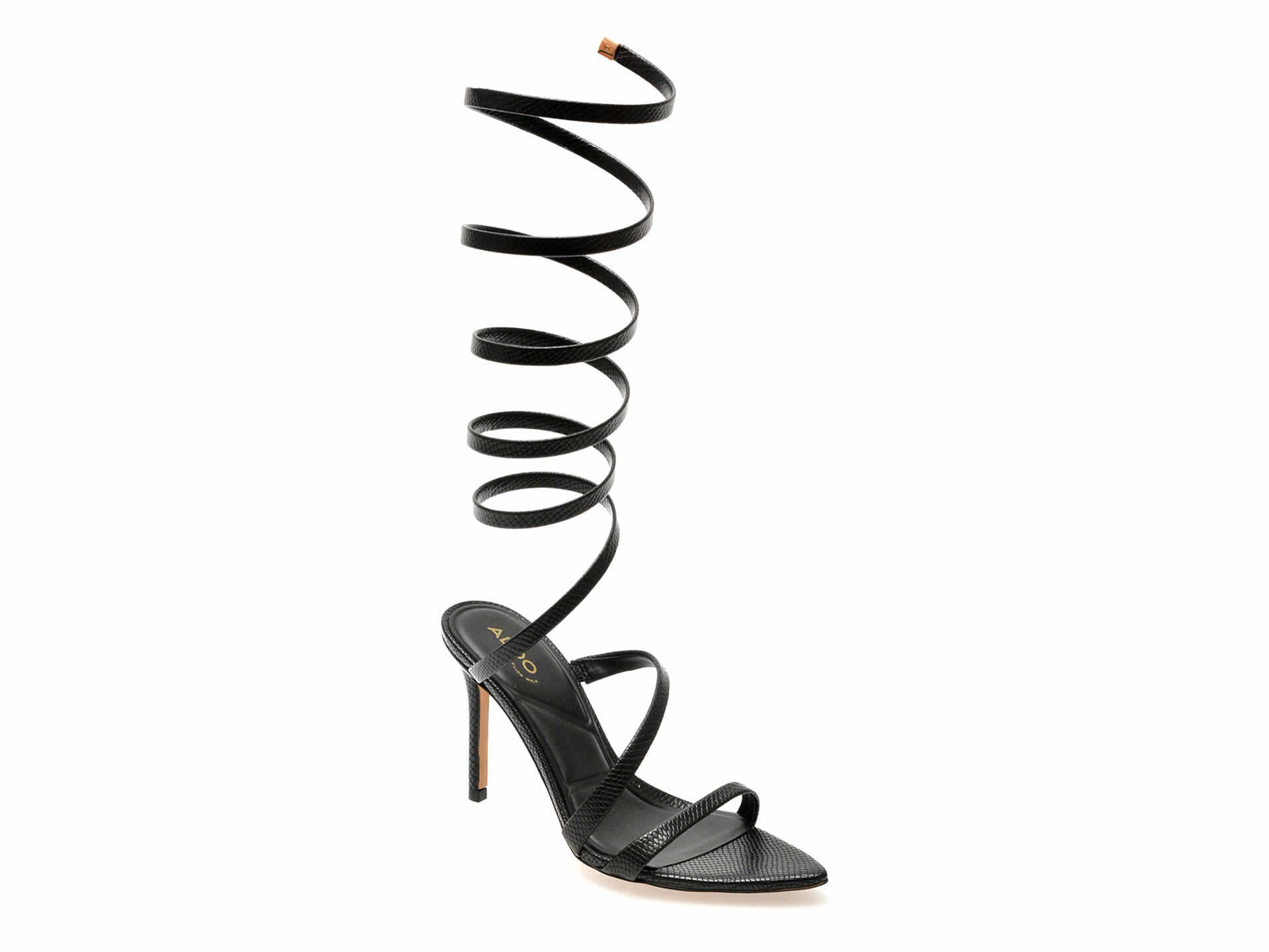 Sandale elegante ALDO negre, 13736287, din piele ecologica