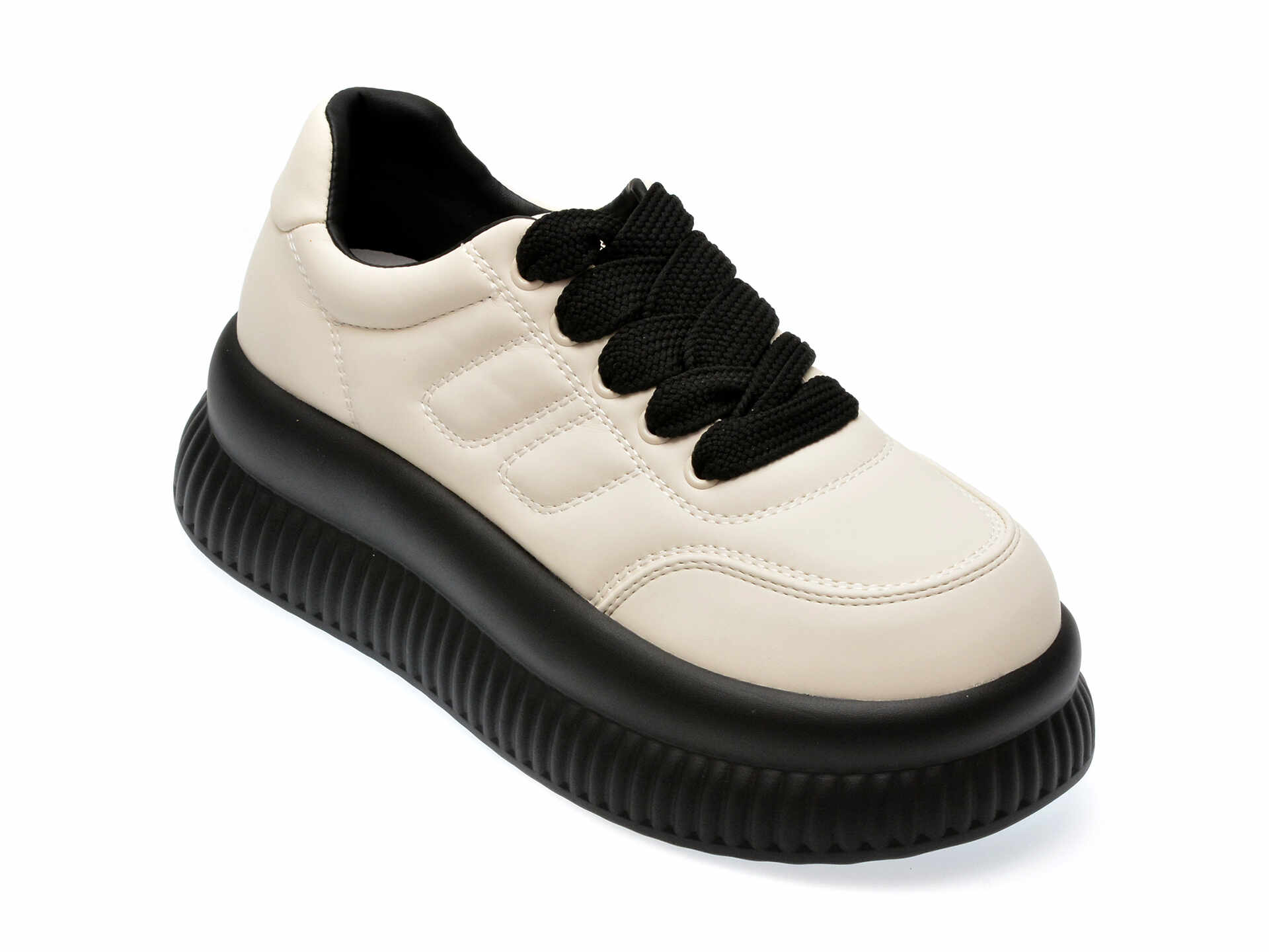 Pantofi casual FLAVIA PASSINI alb-negru, 11921, din piele ecologica