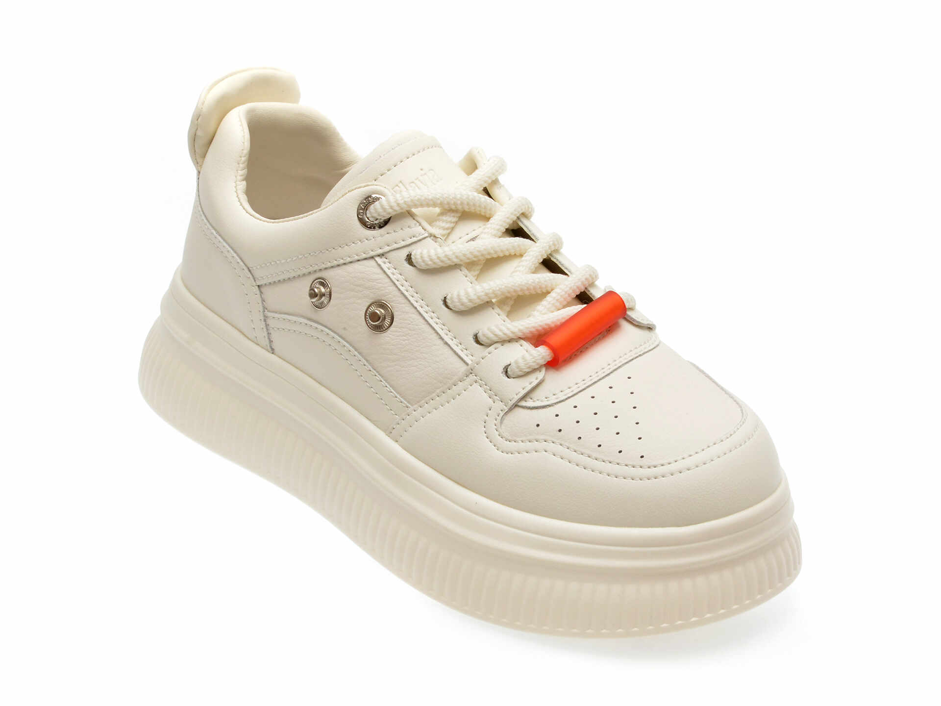 Pantofi casual FLAVIA PASSINI albi, 31C10, din piele naturala