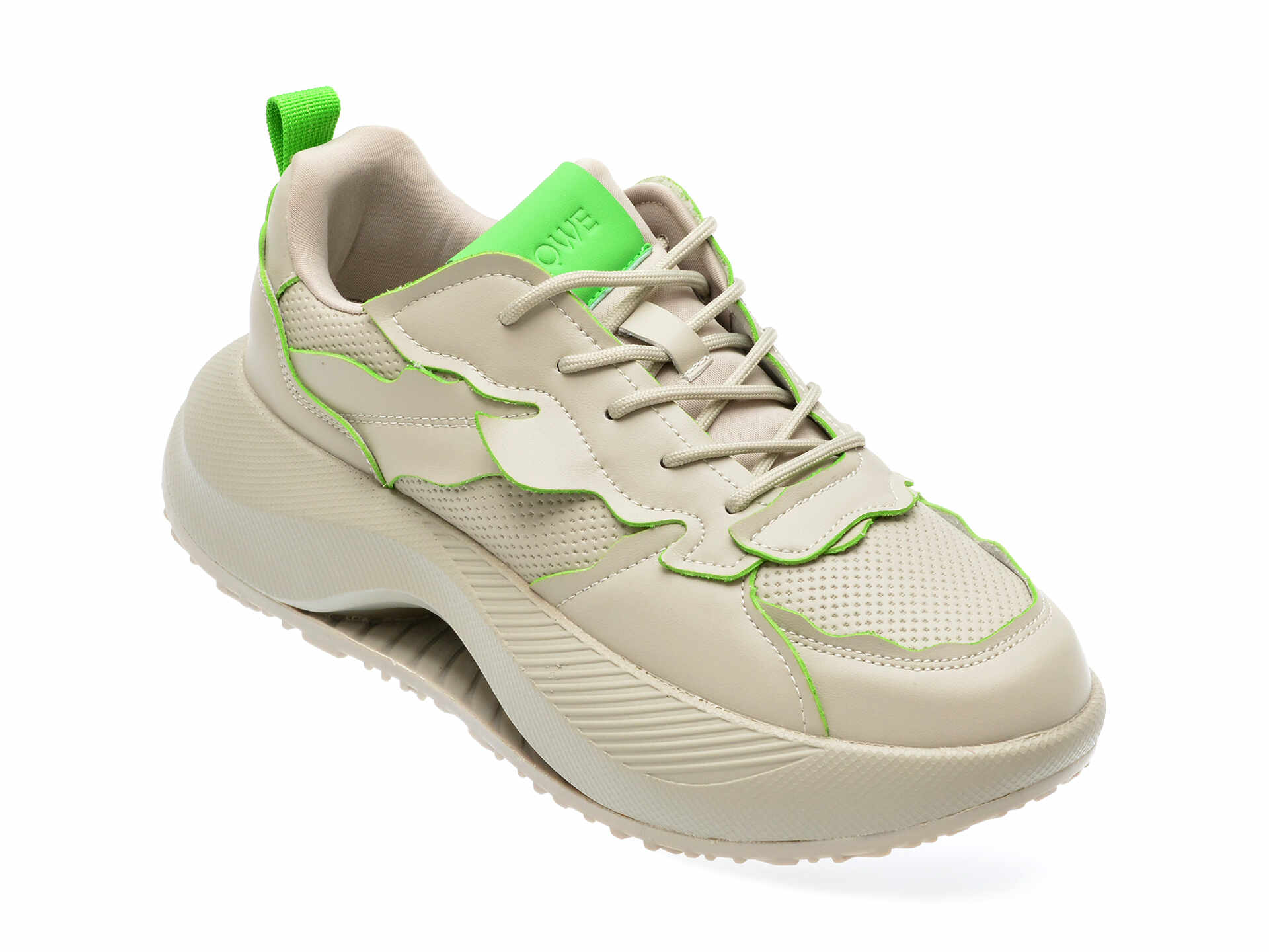 Pantofi casual GQWE gri, 23810, din piele ecologica