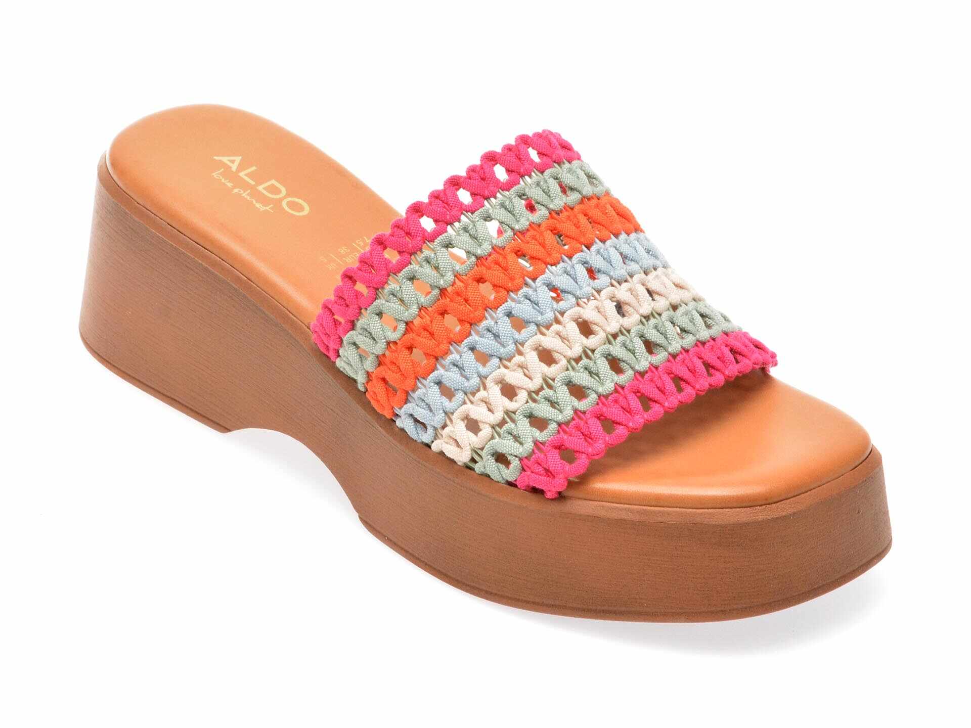 Papuci casual ALDO multicolor, 13741552, din material textil