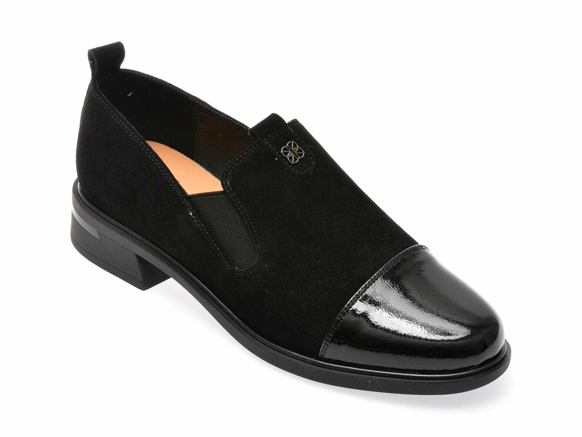 Pantofi casual FLAVIA PASSINI negri, V997G11, din piele intoarsa