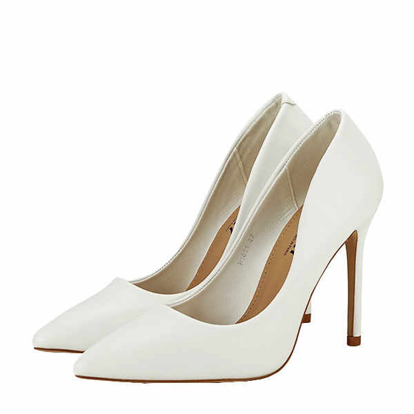 Pantofi albi eleganti H1011 03